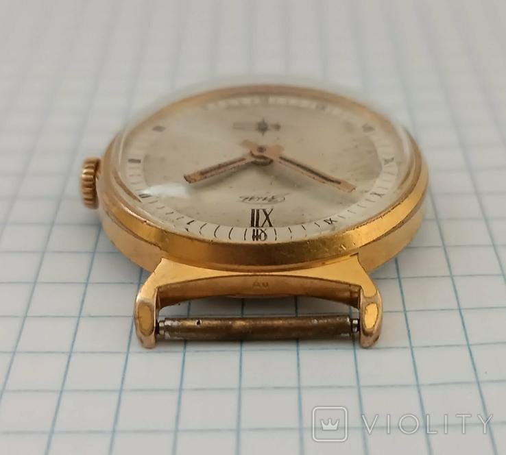 Gold plated watch, Soviet watch "Pobeda", Vintage Watch