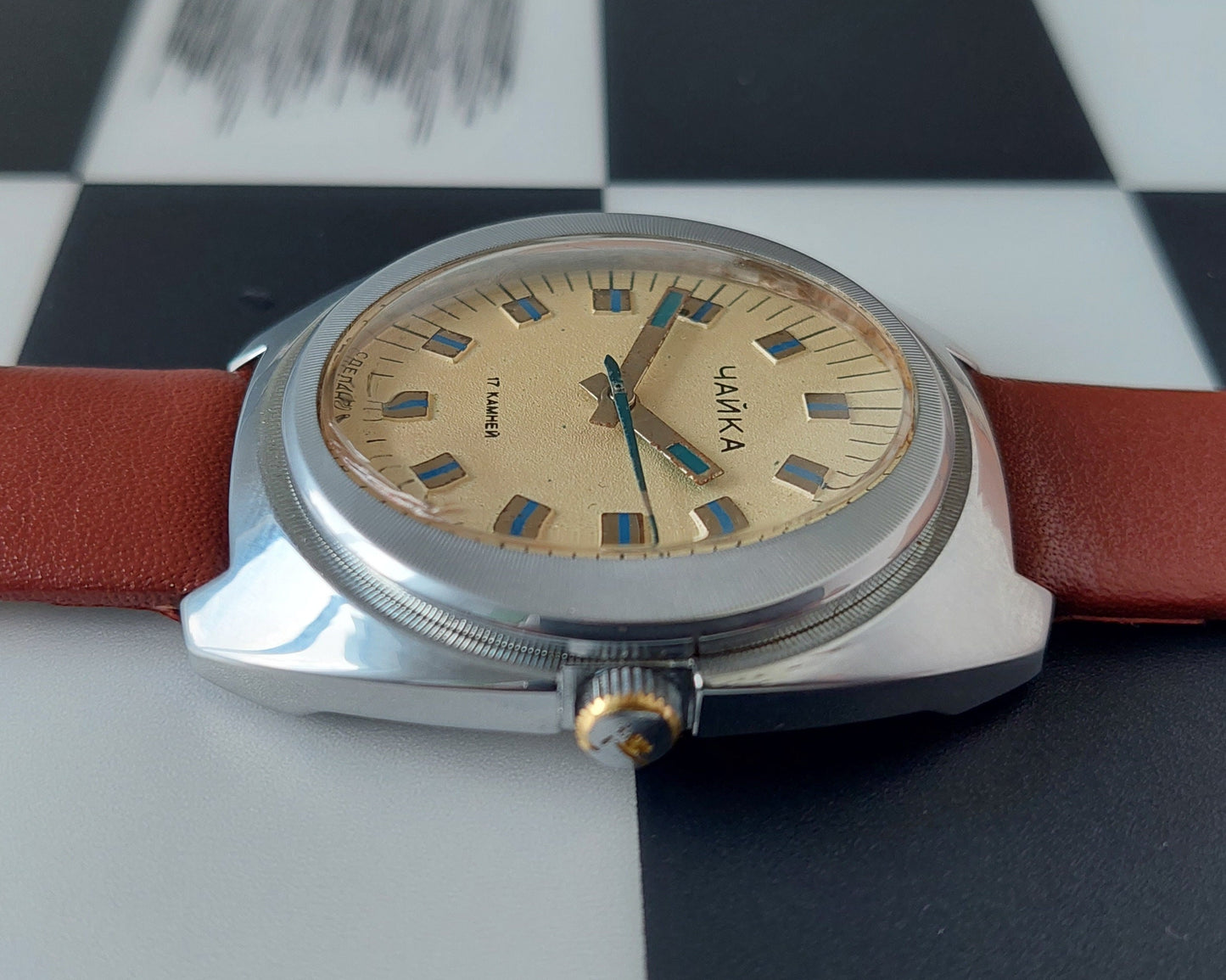 Egg watch "Chaika", rare watch , Soviet watch , Vintage Watch