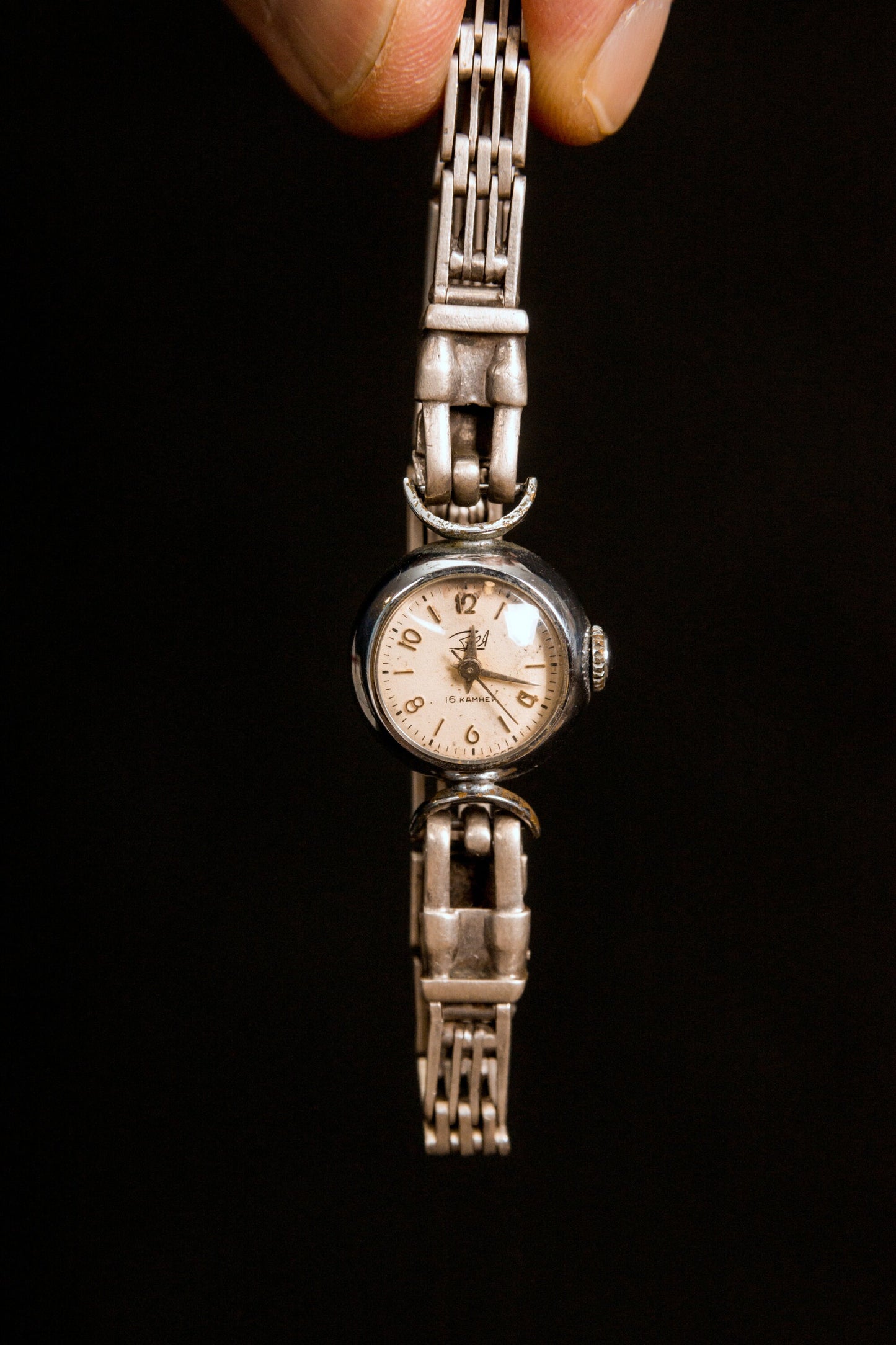 Soviet watch "Dawn" ,Vintage Watch, Sterling silver watch