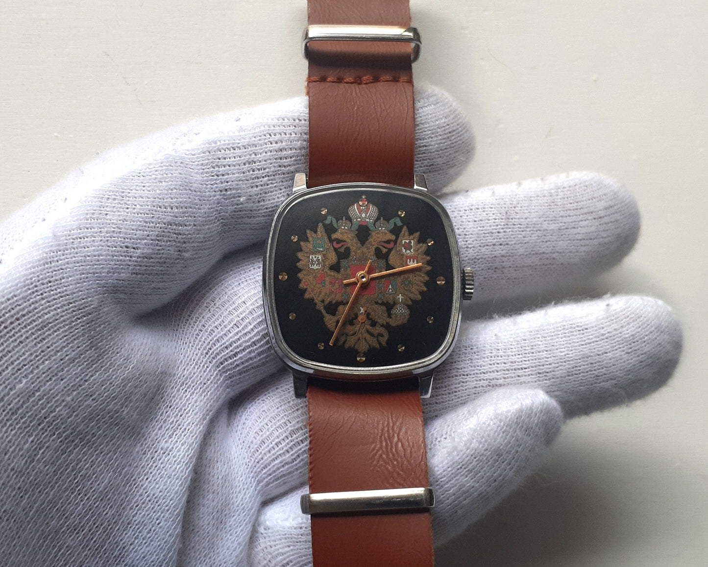 Soviet watch "Pobeda" , Two-headed eagle watch, Ukraine watch-Mens watch -Mechanical watch- men's wristwatch working