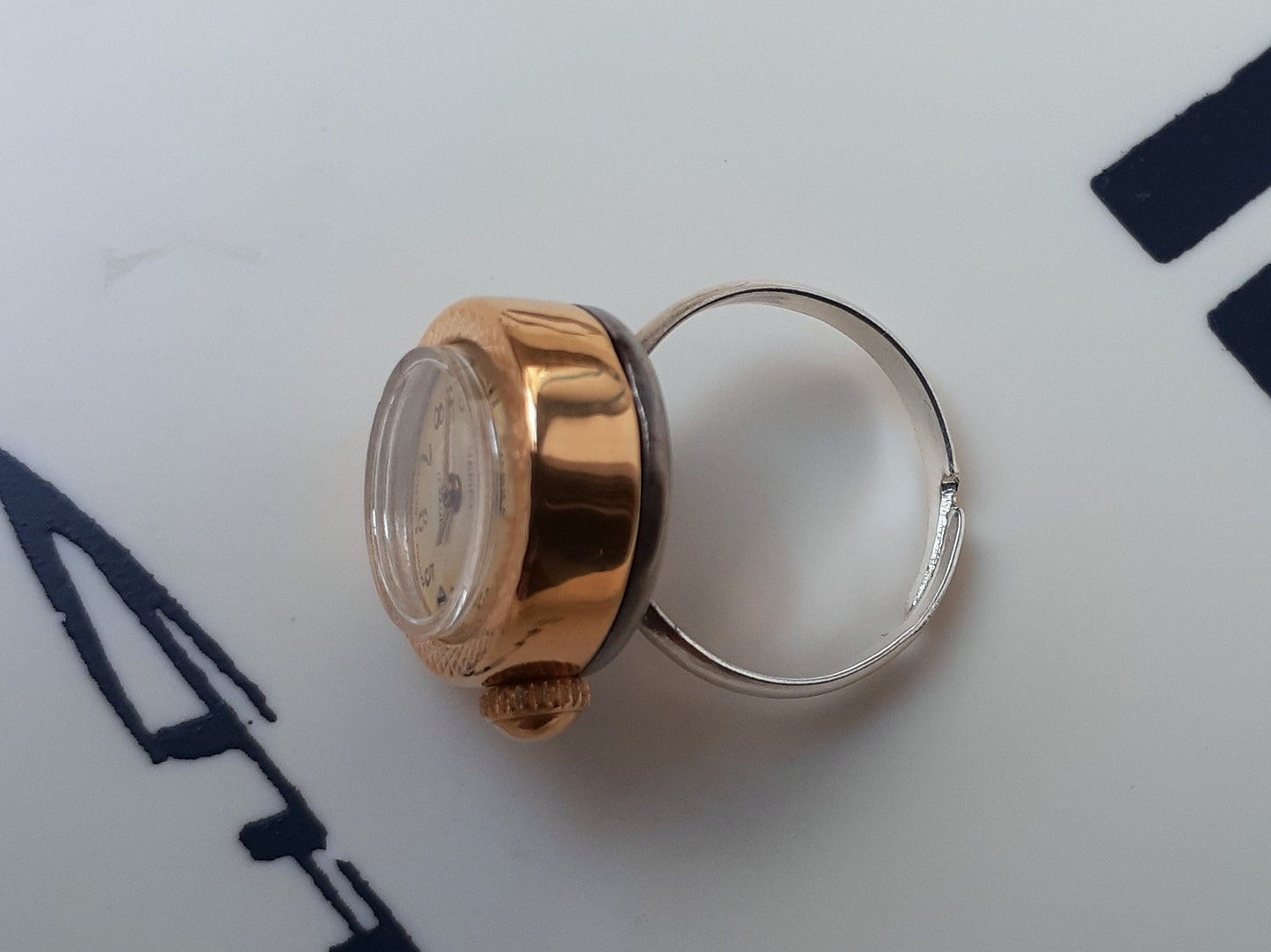 Ring watch "Chaika", Vintage ring watch ,Soviet watch, ladies watch montre femme