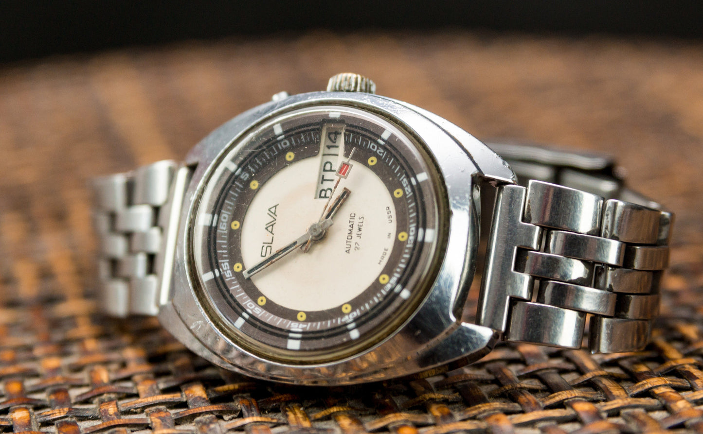 Soviet watch "Slava" , automatic watch , Vintage Watch , Mens watch ,Mechanical watch ,big watch
