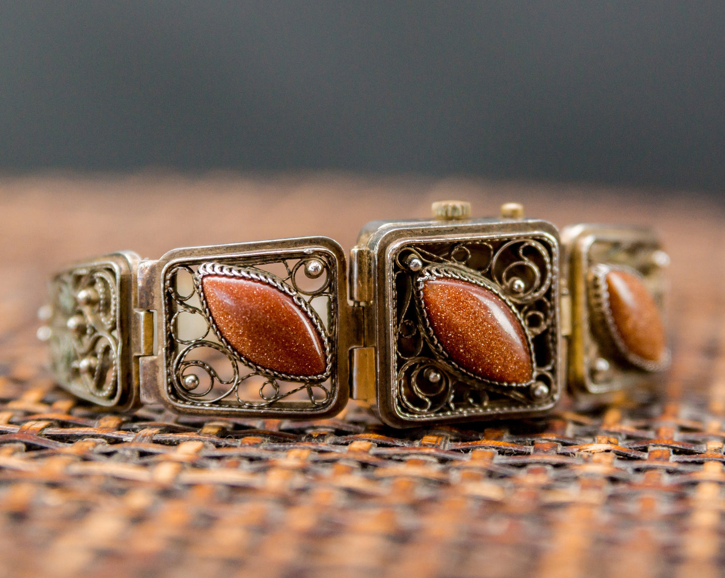 Soviet watch "Chaika" with cat's eye bracelet, Vintage Watch ,Ukraine watch ,Womens watch , Mechanical watch