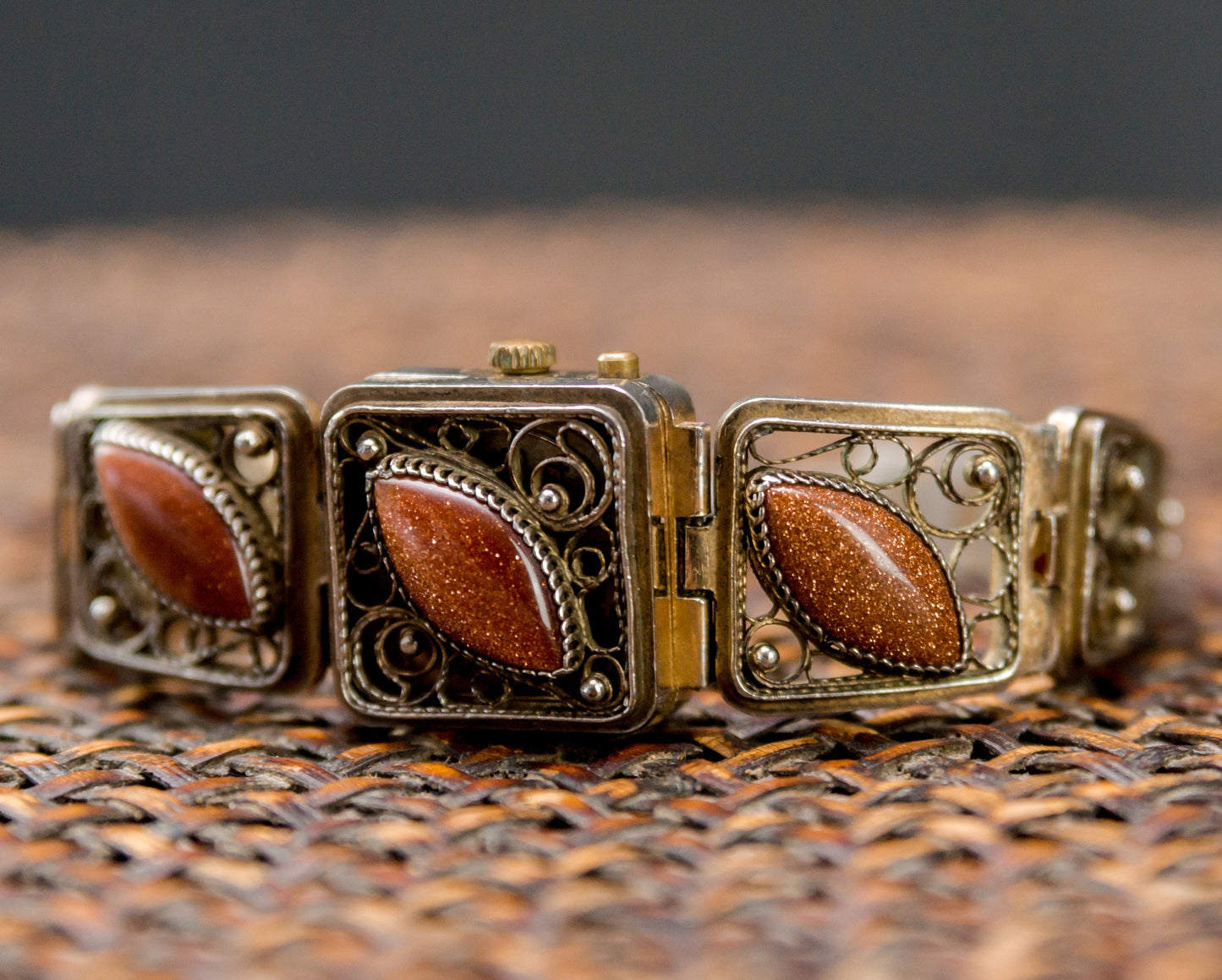 Soviet watch "Chaika" with cat's eye bracelet, Vintage Watch ,Ukraine watch ,Womens watch , Mechanical watch