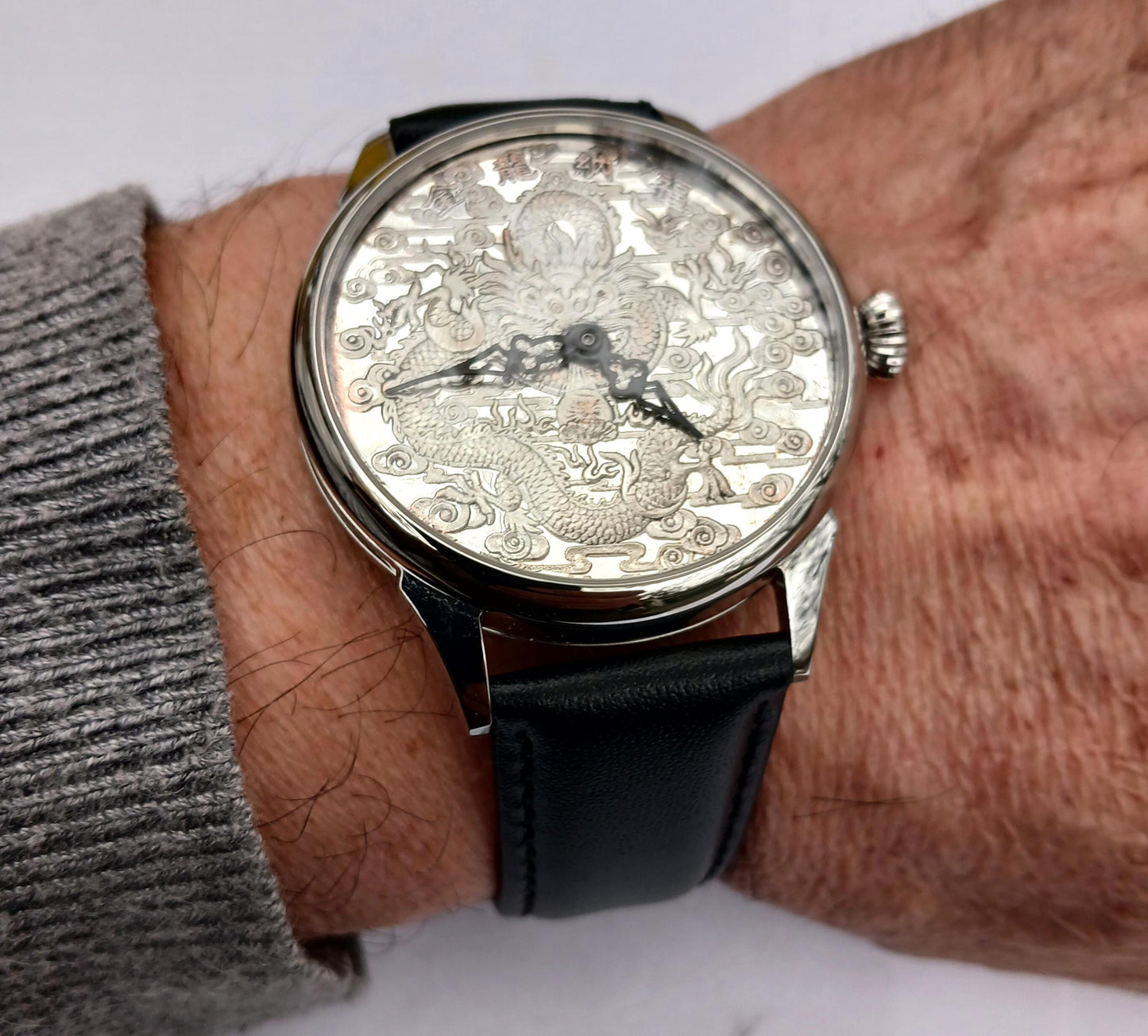 Soviet watch "Molnija"- Dragon watch, Engraved watch, Personalized watch, Coin watch