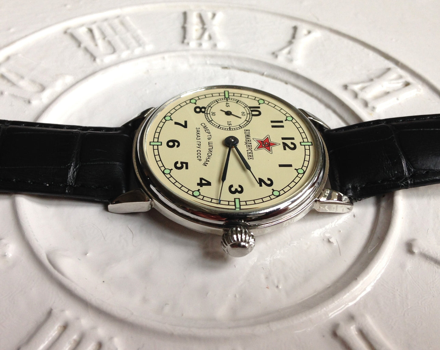 Soviet watch "Molnija"- "Death to spies", Vintage Watch ,Pocket watch, Ukraine watch