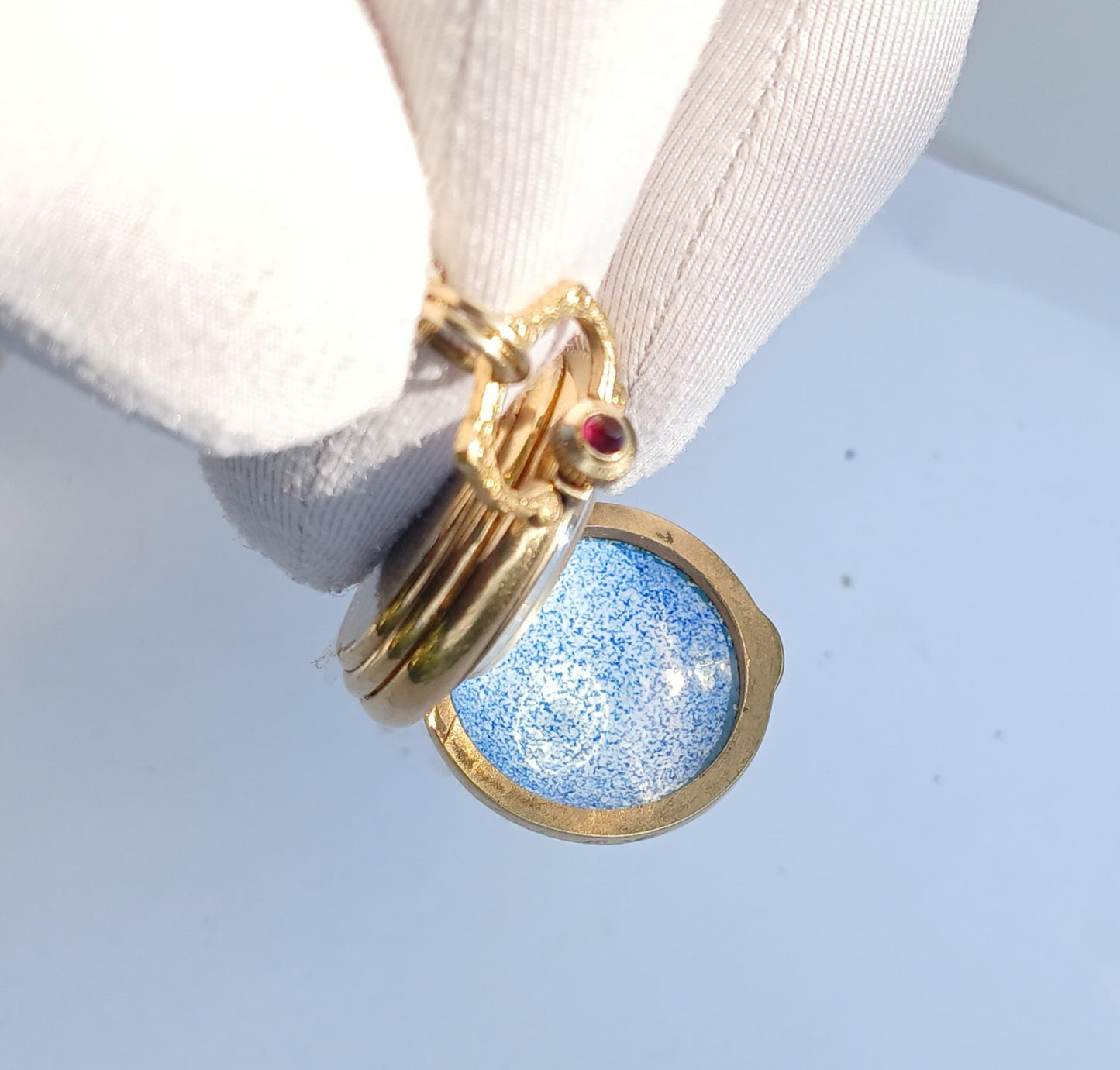 Pendant watch "Chaika", Gold plated watch with enamel , gold watch ,Womens watch, Mechanical watch