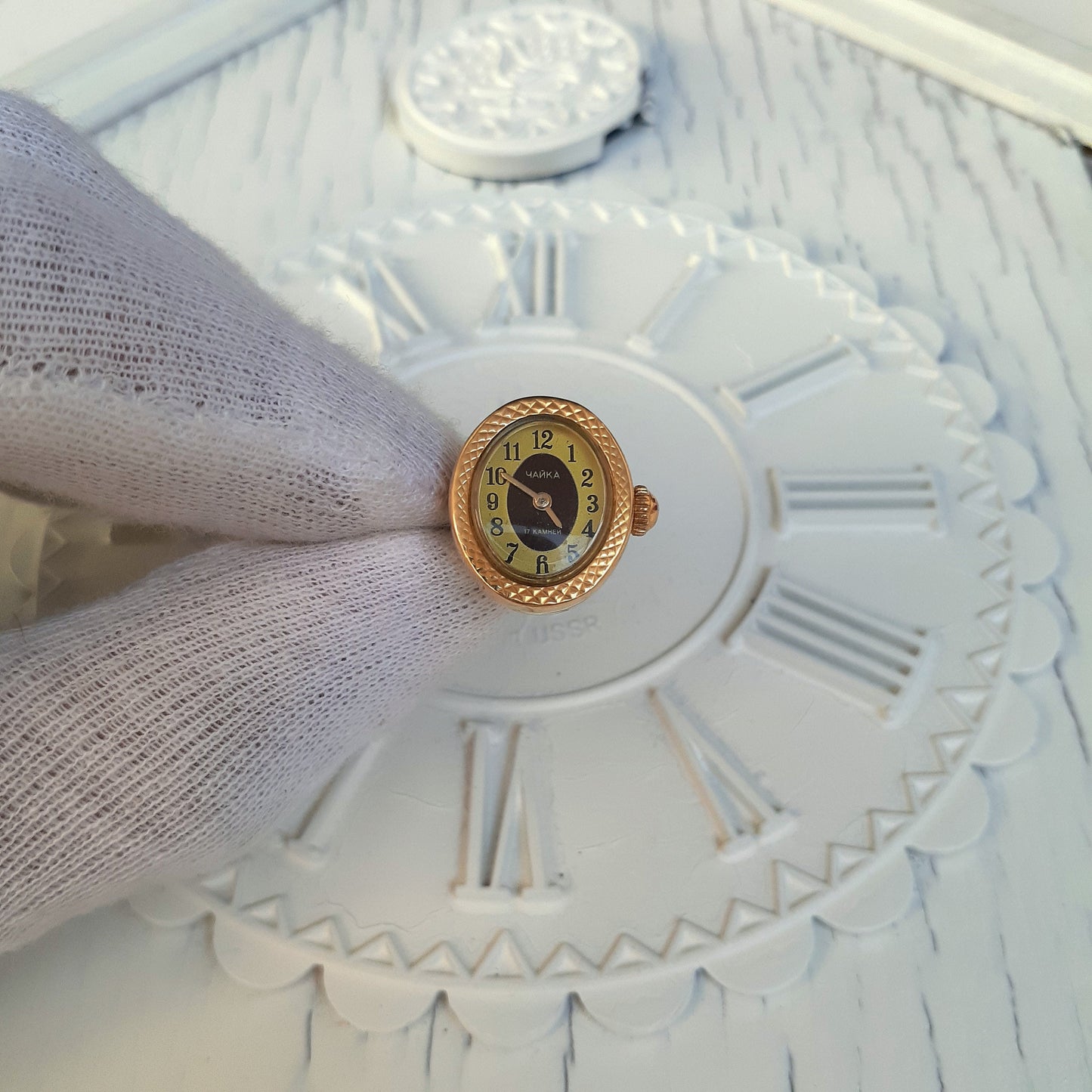 Ring watch "Chaika", Vintage ring watch ,Soviet watch, ladies watch montre femme