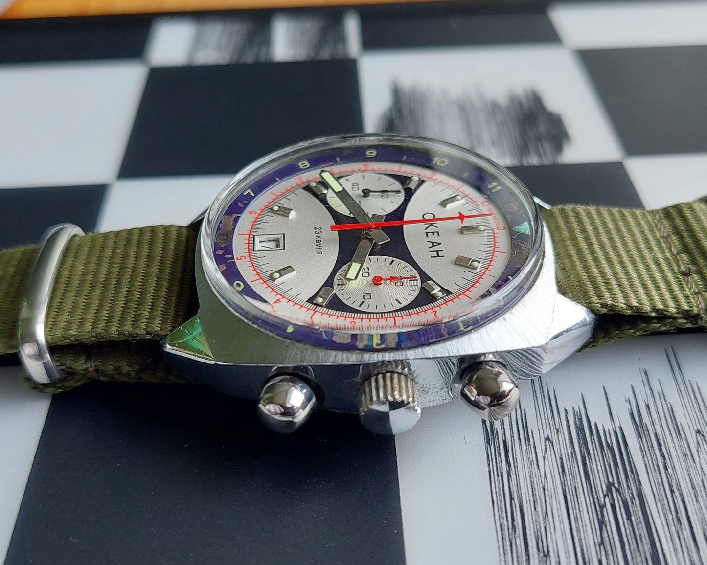 Rare watch Chronograph "Poljot", Shturmanskie watch, Ocean watch ,Vintage Watch ,Ukraine watch, Mechanical watch , air force watch
