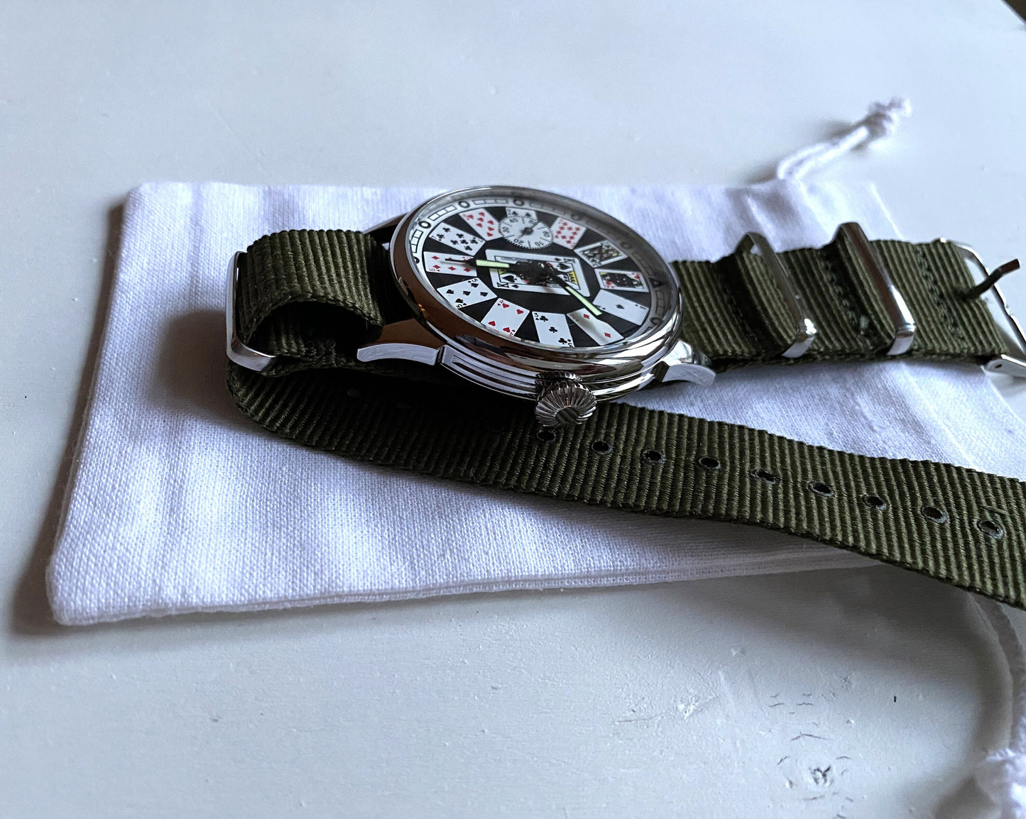Soviet watch "Casino" with poker face, poker watch, vintage watch, Casino watch
