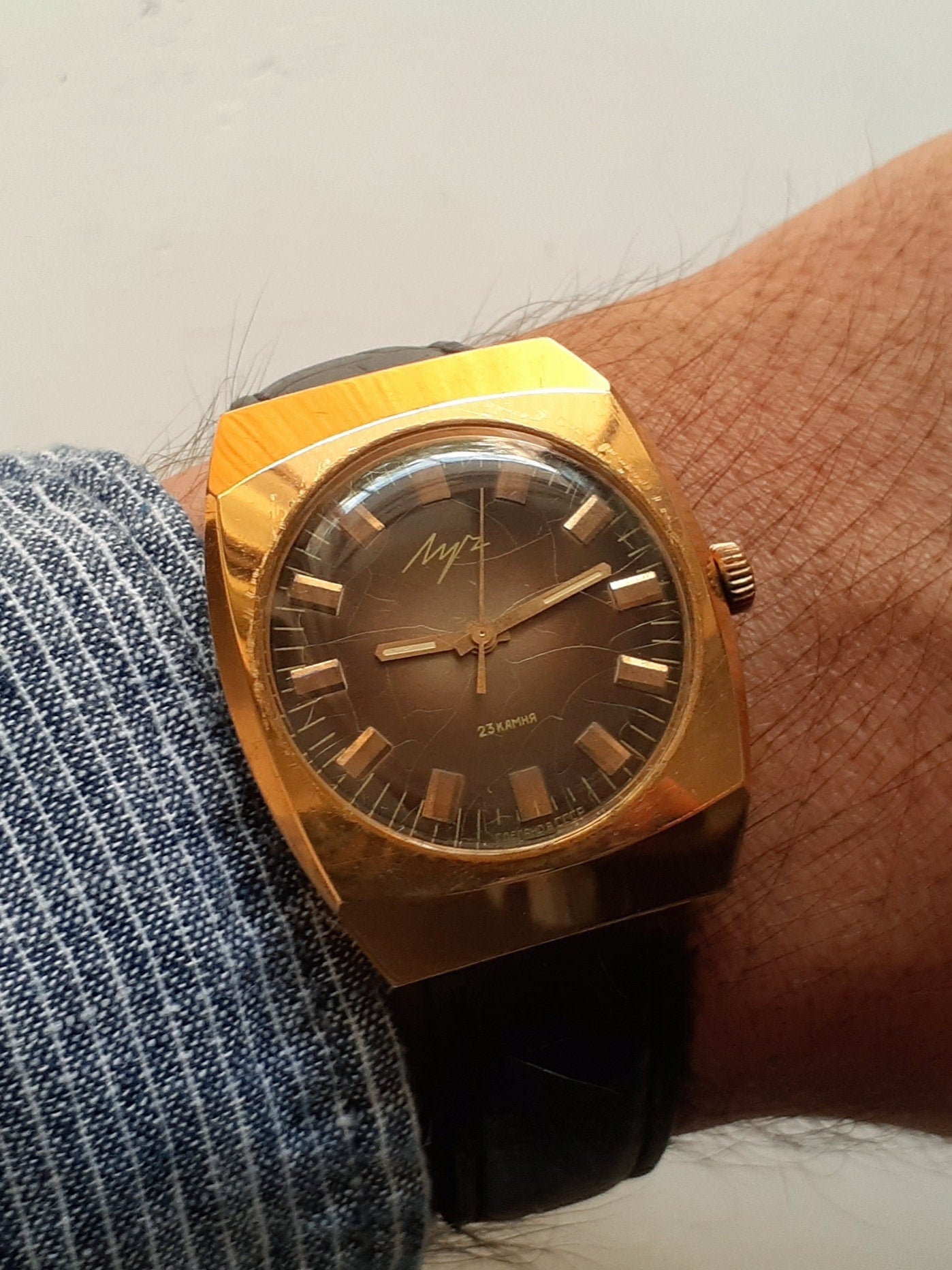 Soviet watch "Luch", Mens watch ,Vintage Watch ,Ukraine watch ,gold watch , Mechanical watch , men's watch USSR watch working watch