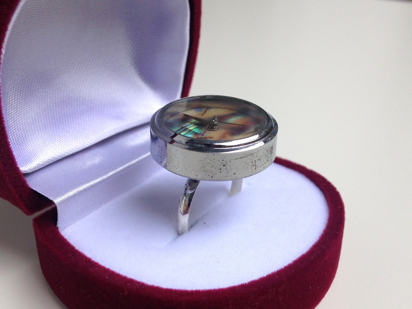 Stone watch, Pearl watch, Silver ring watch , Silver plated Ring, Pearl ring watch,