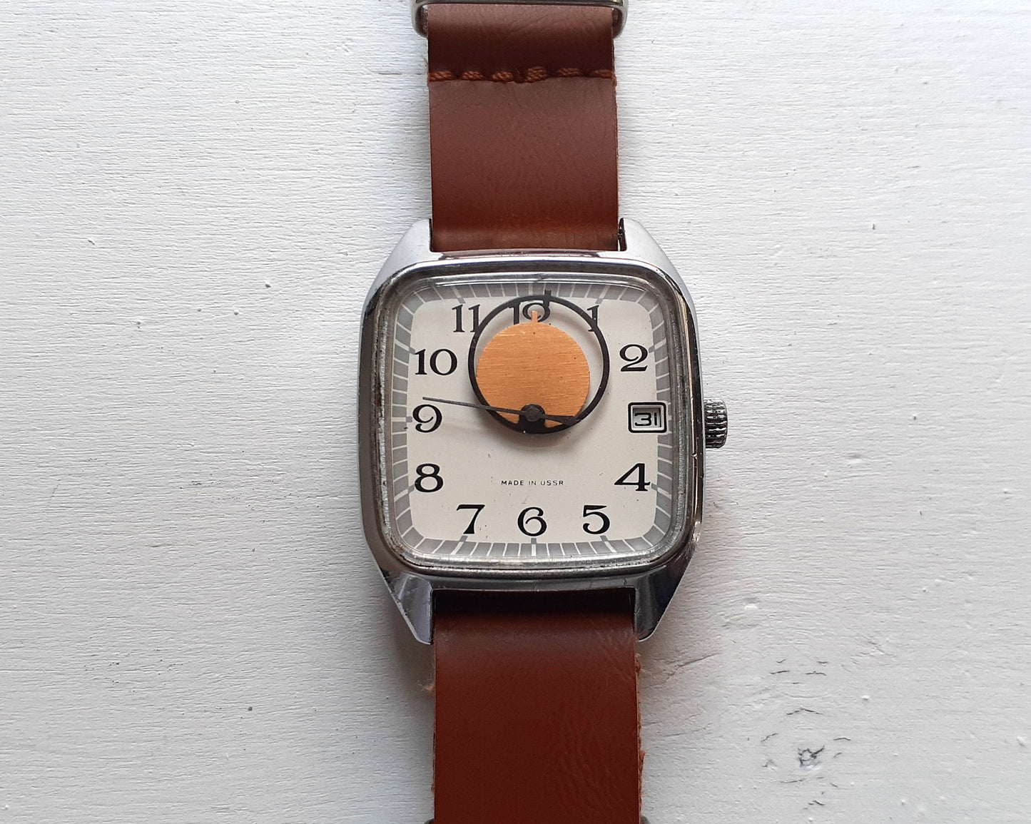 Vintage Watch "Copernicus" , Sun and Moon watch, sun moon watch, round hands watch