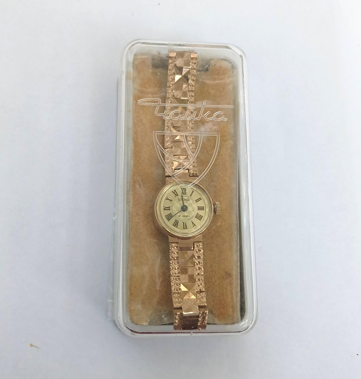 Soviet watch with box and papers , watch "Chaika" , Vintage Watch ,Womens watch ,gold plated watch , Mechanical watch