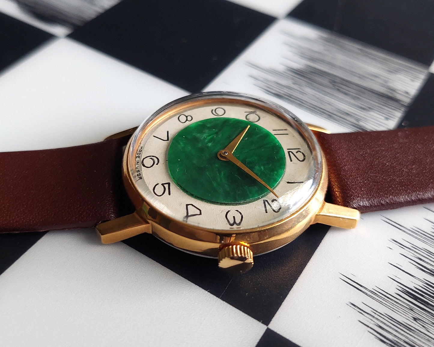 Soviet watch "Pobeda" - Malachite watch