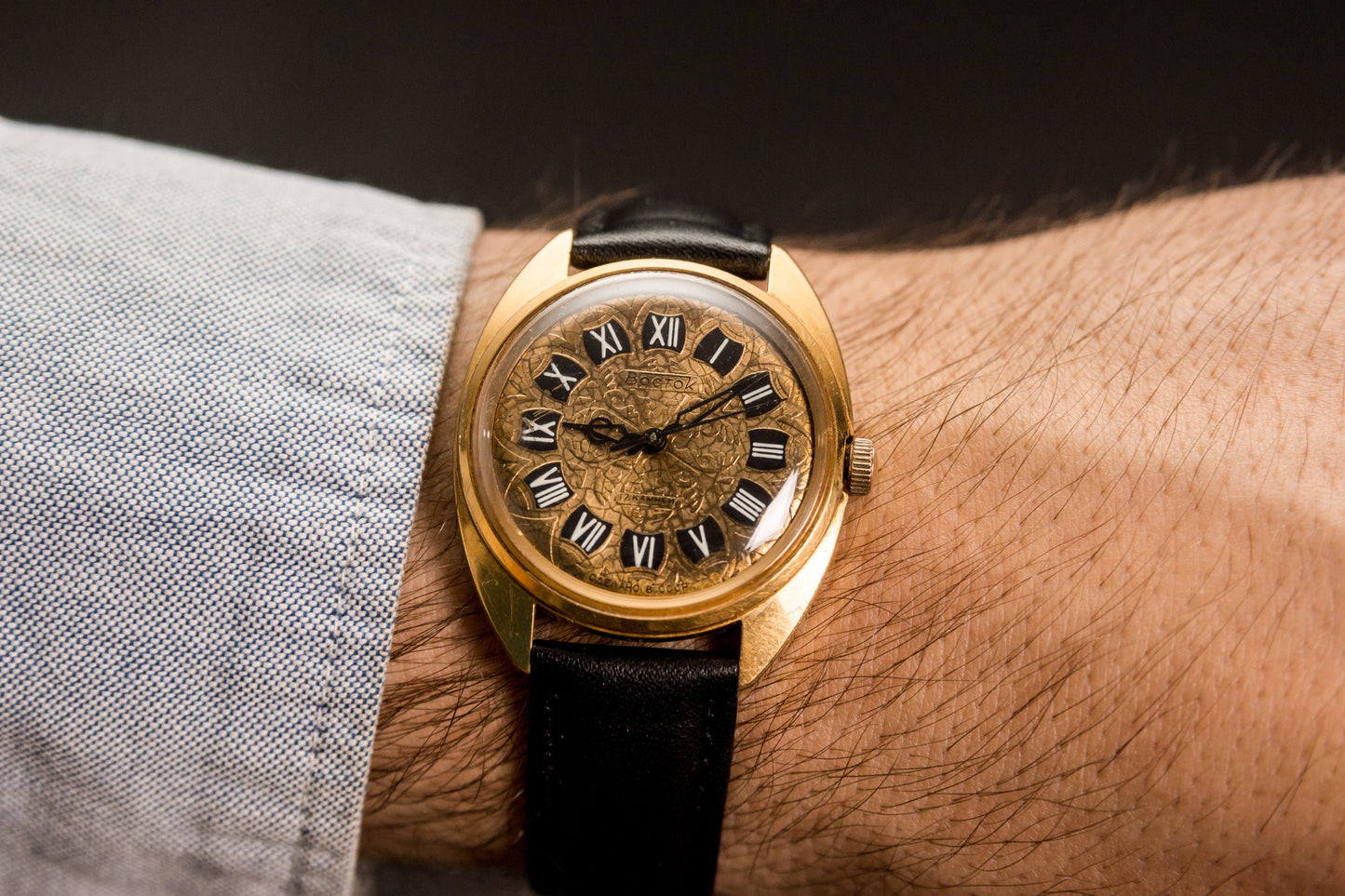 Soviet watch "Vostok", Vintage Watch, gold plated watch ,Mens watch, Mechanical watch, Unisex watch , gents watch, Yellow watch