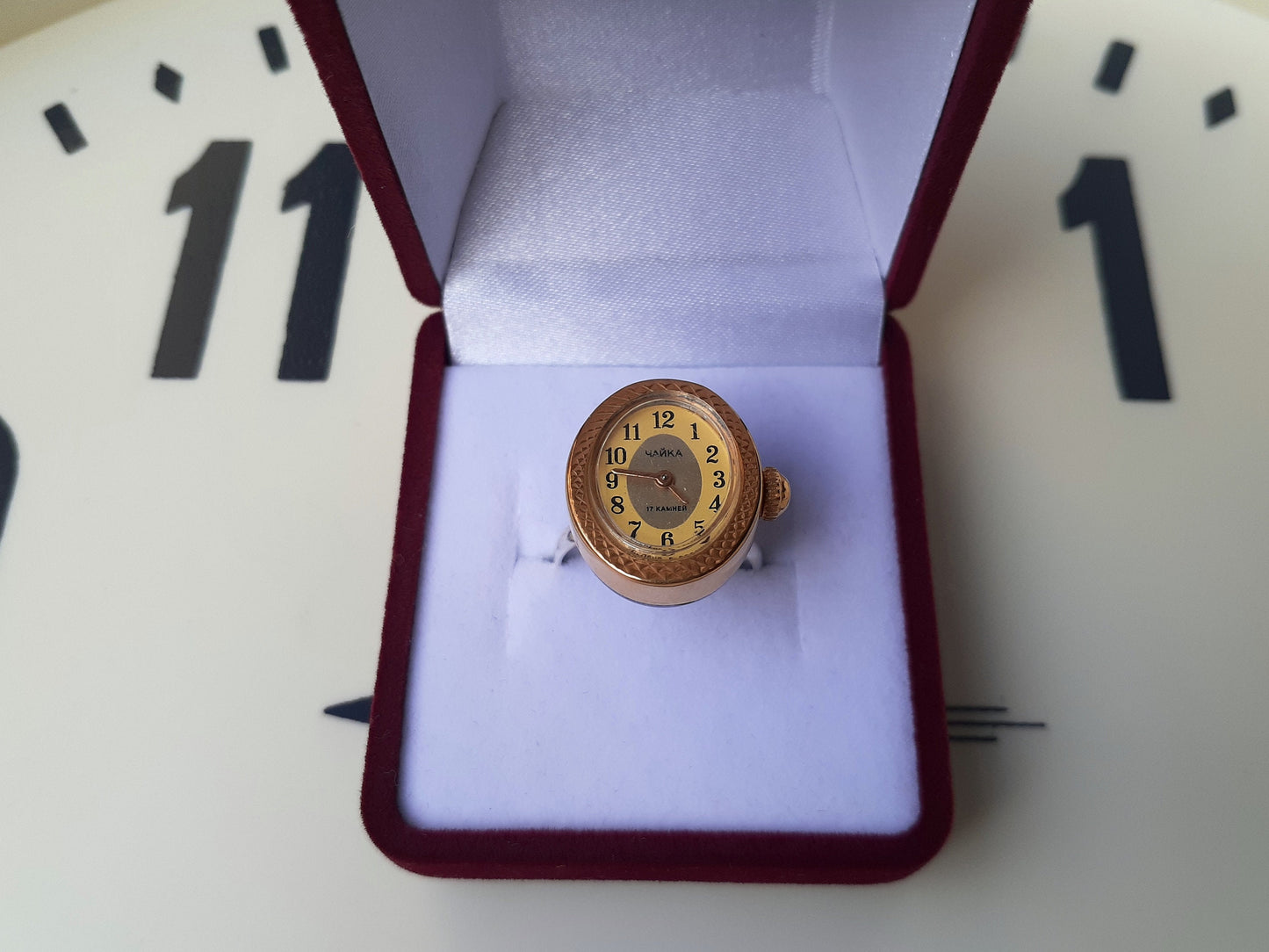 Ring watch "Chaika", Vintage ring watch ,Soviet watch, ladies watch montre femme