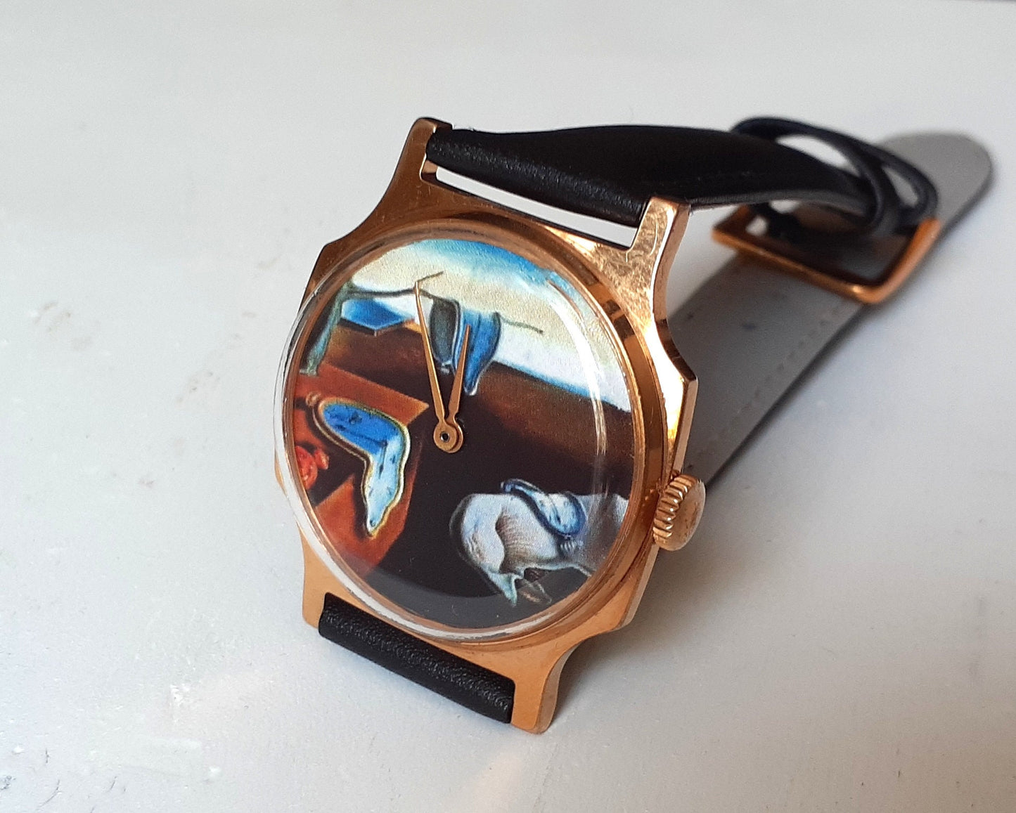 Soviet watch ,Melting Watch, Soft Watch, Persistence of Memory by Salvador Dali ,Mens watch