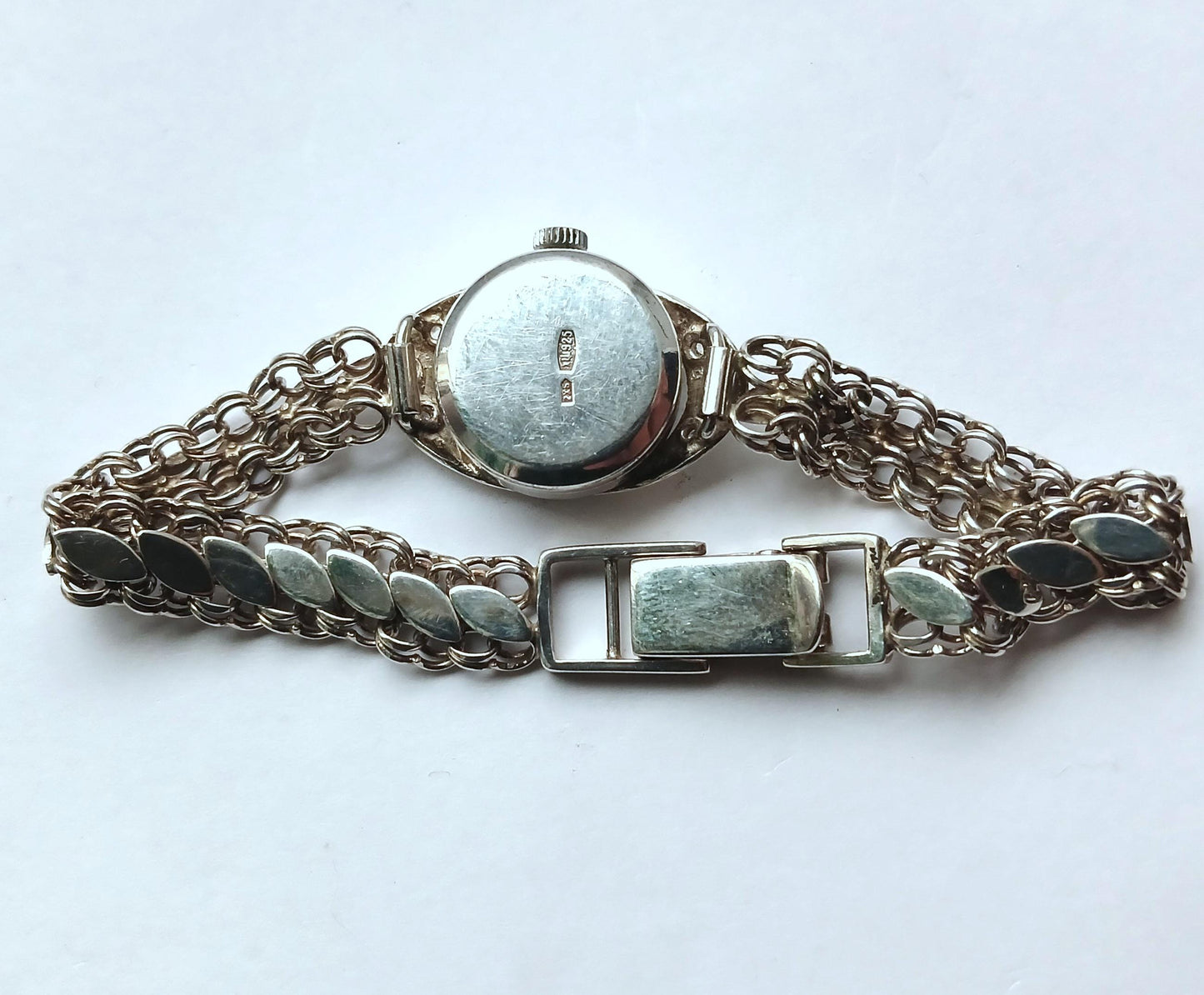 Sterling silver watch, Soviet watch "Chaika" ,Vintage Watch,