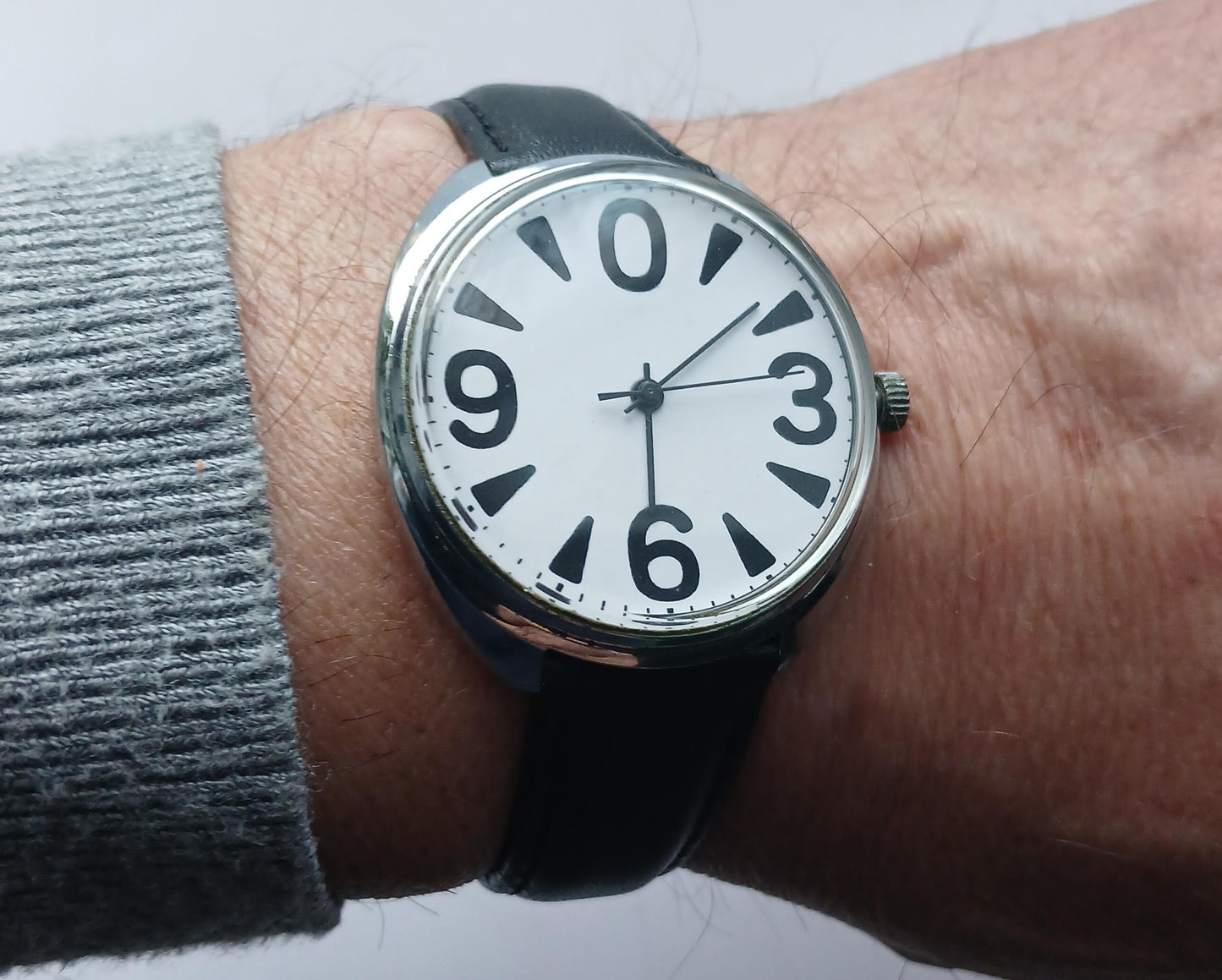Soviet watch "Raketa" "Zero watch" , NOS watch ,Ukraine watch ,Mens watch , Mechanical watch, men's watch ,black and white watch