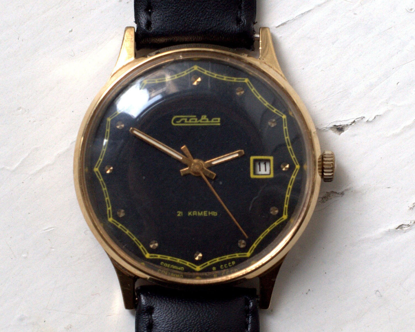 Soviet watch "Slava" ,Vintage Watch ,Gilded watch ,Mechanical watch