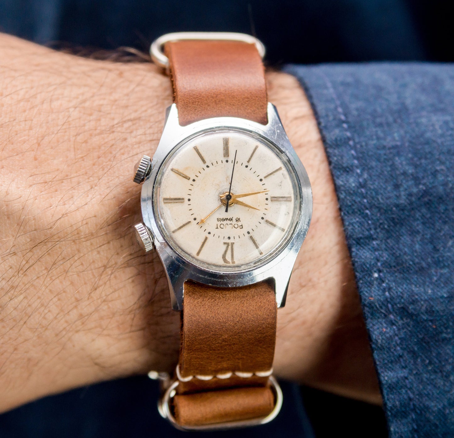 Vintage watch with signal, Alarm watch "Poljot" , Soviet watch, Alarm watch , Ukraine watch ,Mens watch ,Mechanical watch