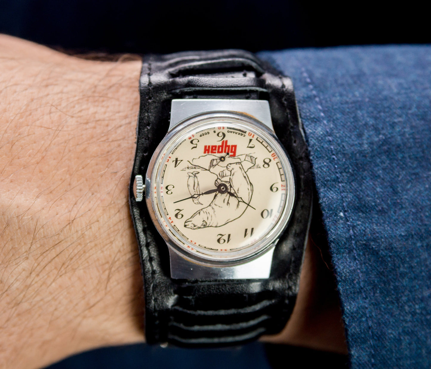 Soviet watch "Pobeda", classic watch, Vintage watch, Blizzard watch, bear watch, penguin watch