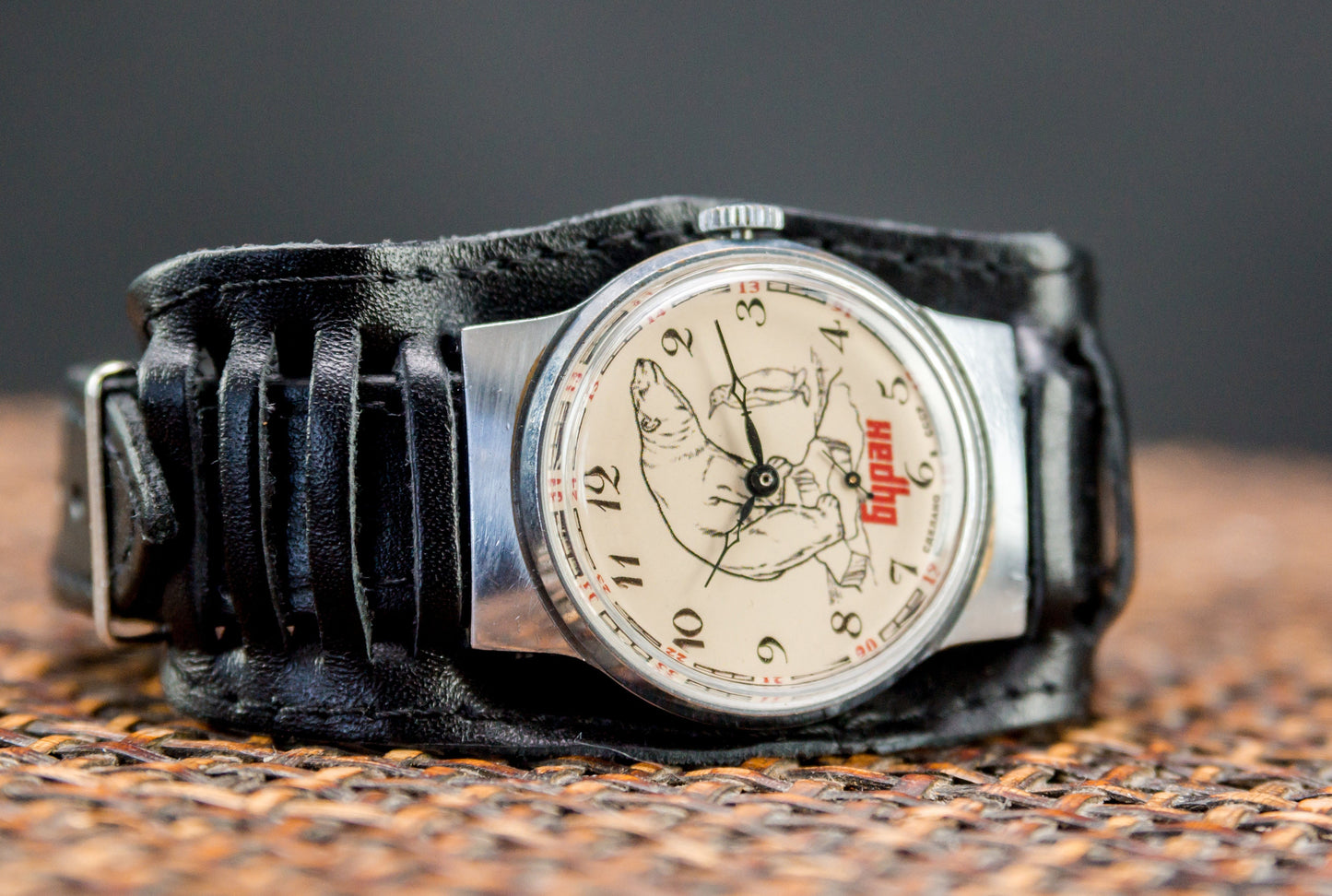 Soviet watch "Pobeda", classic watch, Vintage watch, Blizzard watch, bear watch, penguin watch