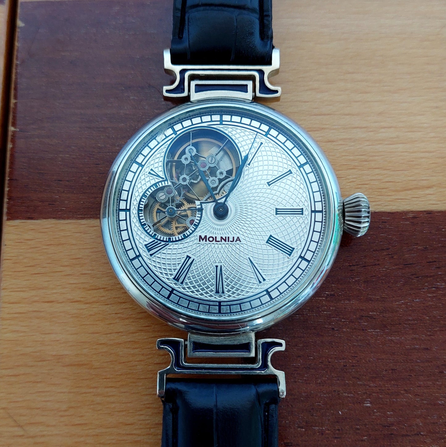 Soviet watch "Molnija"- "Open Balance watch"