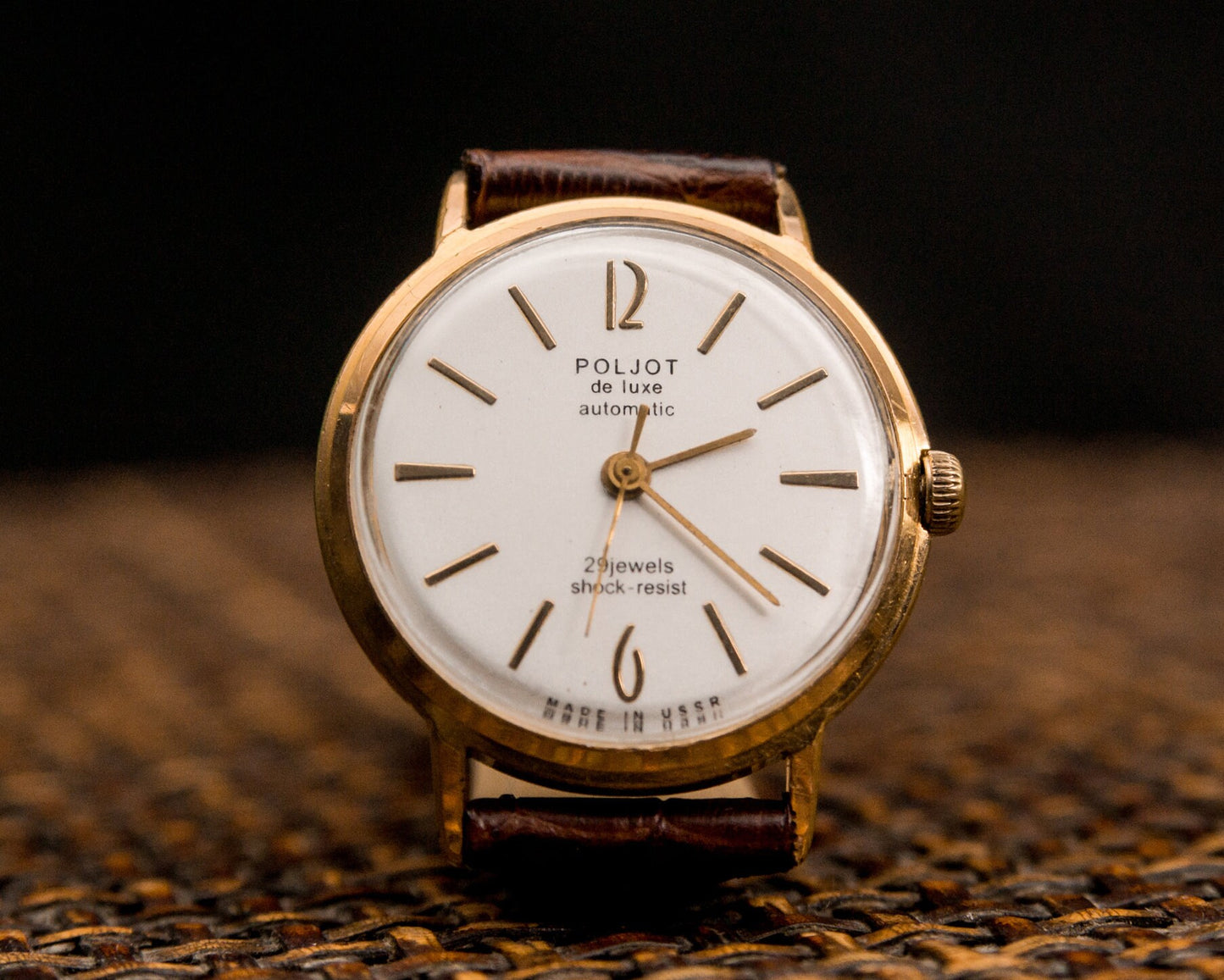 Gold plated watch "Poljot" , Automatic Watch, Soviet watch