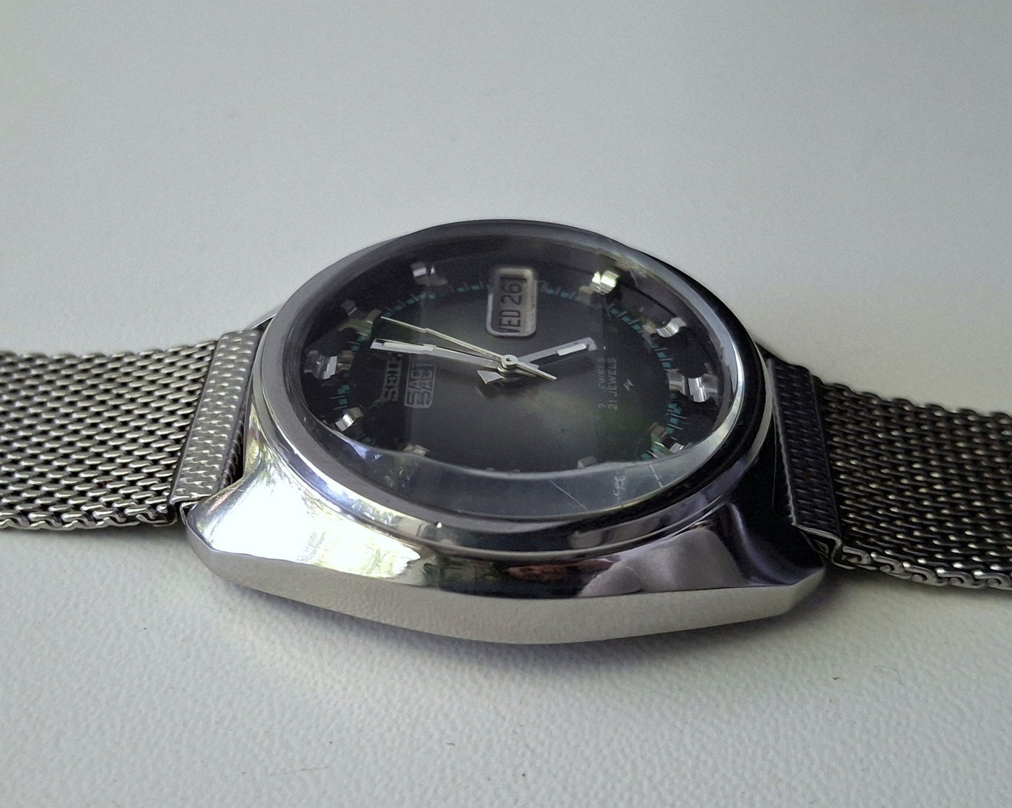 Seiko 5 Actus watch with rare glass, Vintage watch ,Japan watch ,Mens watch, Automatic watch- Orient Watch - Original Watch Japan Watch