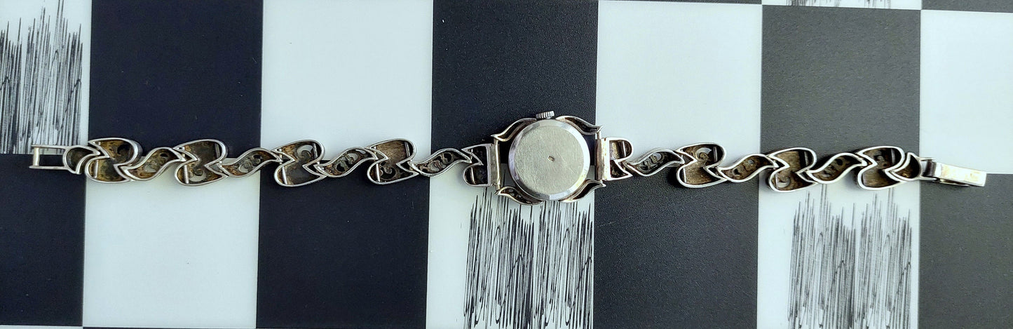 Soviet watch "Chaika" ,Vintage Watch, Sterling silver watch