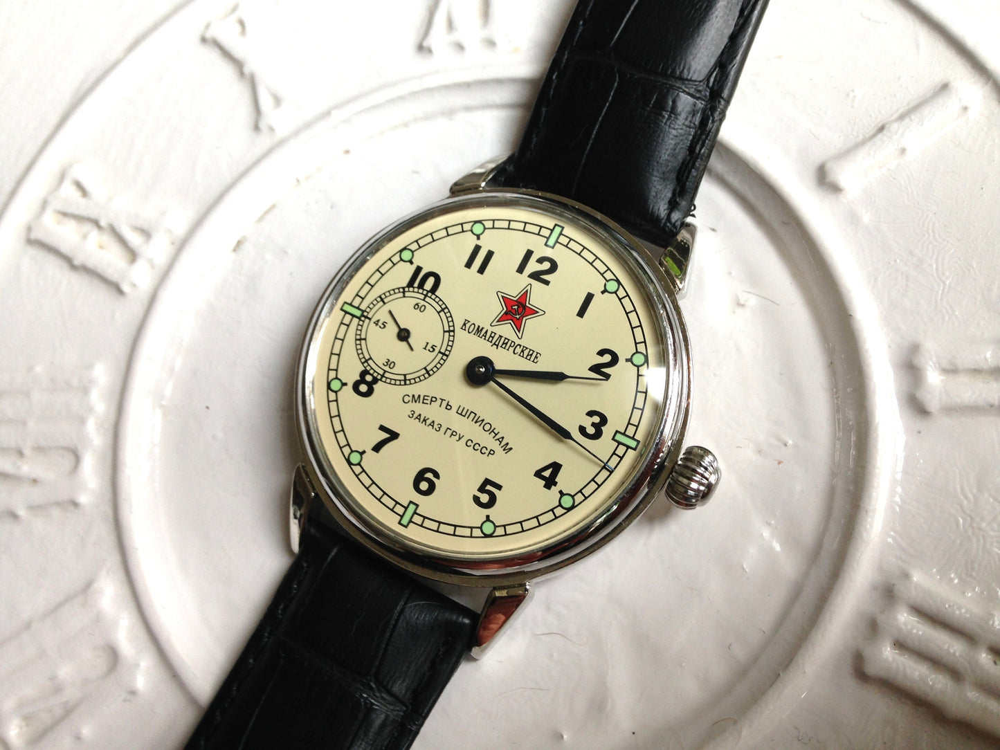 Soviet watch "Molnija"- "Death to spies", Vintage Watch ,Pocket watch, Ukraine watch