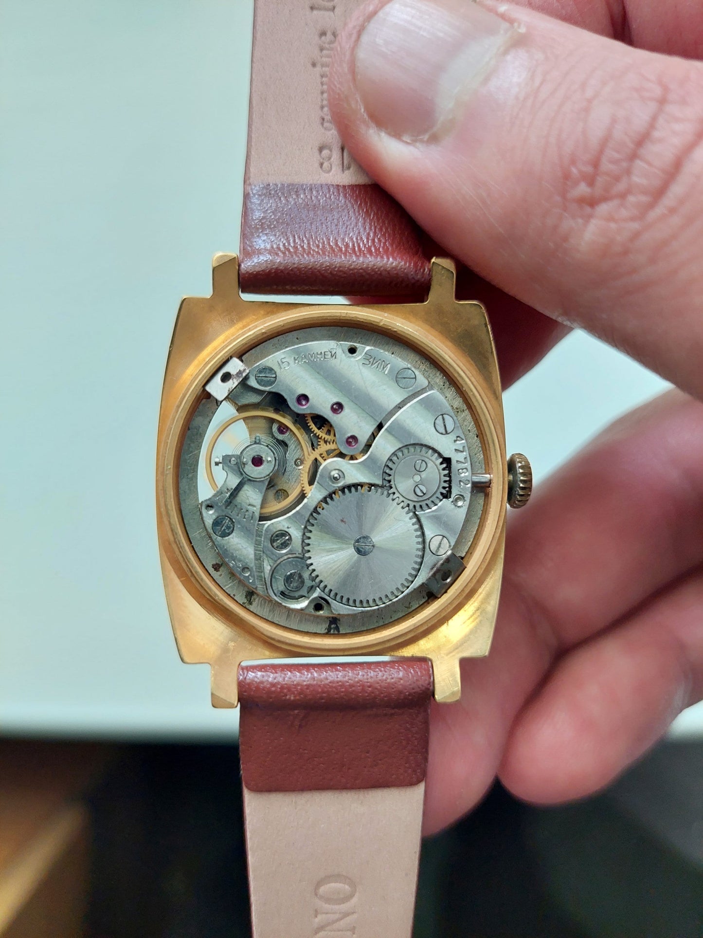 Soviet watch "Pobeda" - Malachite watch - open balance watch