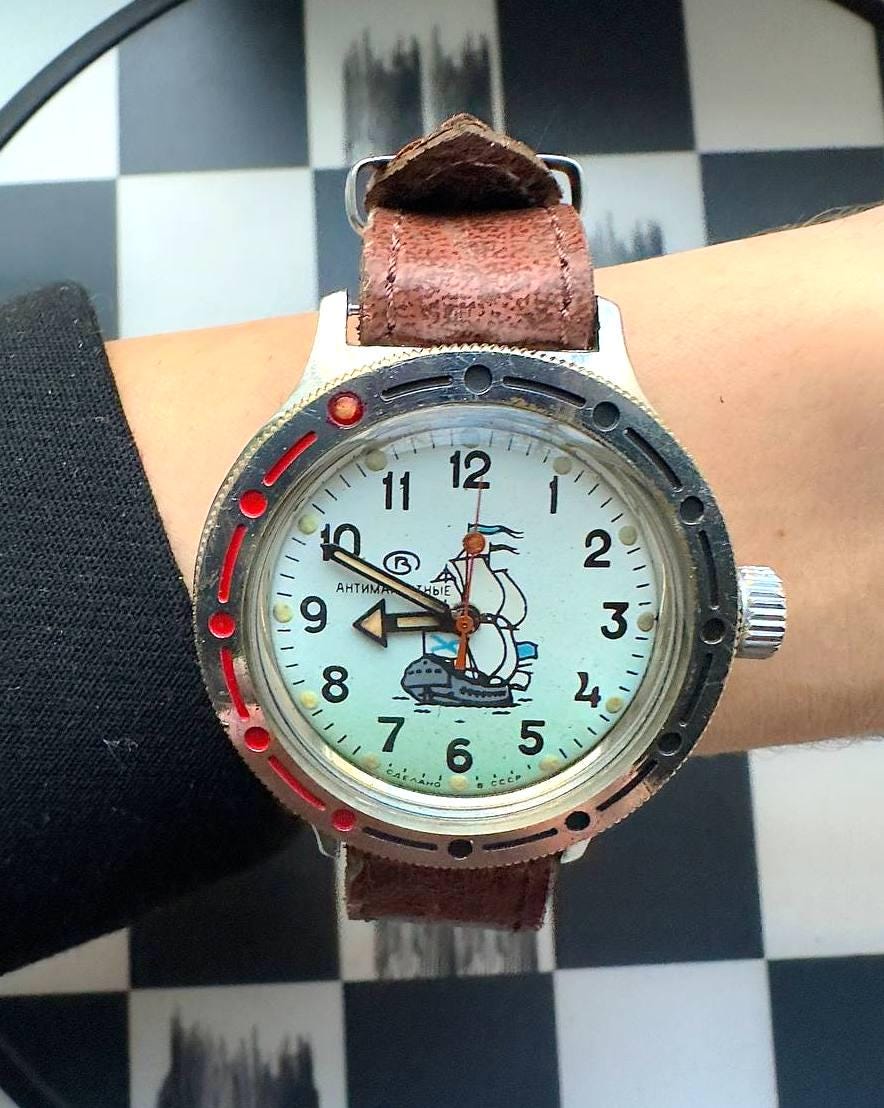 Soviet watch "Amphibian" "Wostok", Soviet watch , Men watch Mechanical watch