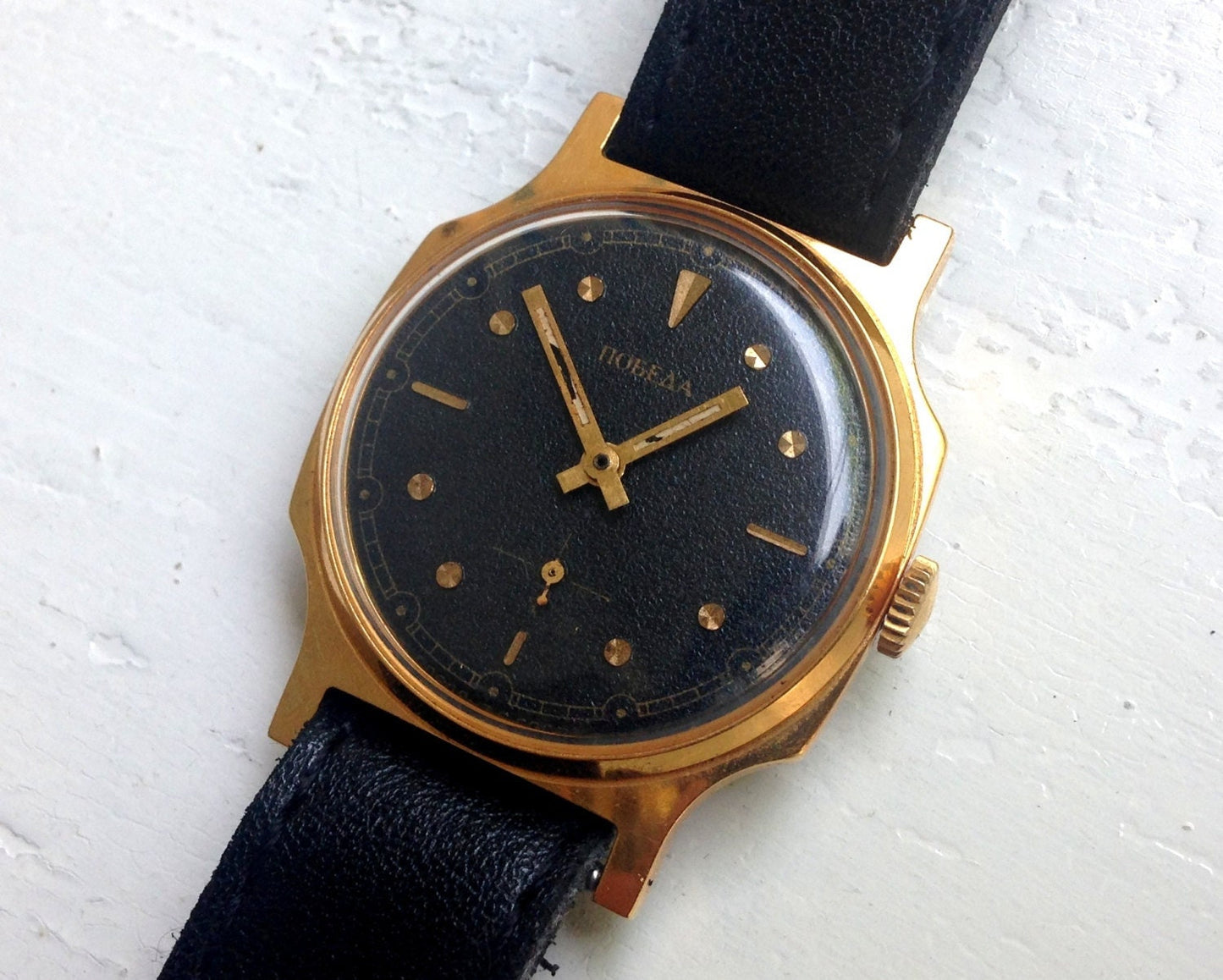 Soviet watch "Pobeda" ,Mens watch, black Watch ,gold watch, Vintage Watch ,Watch Men, boyfriends watch