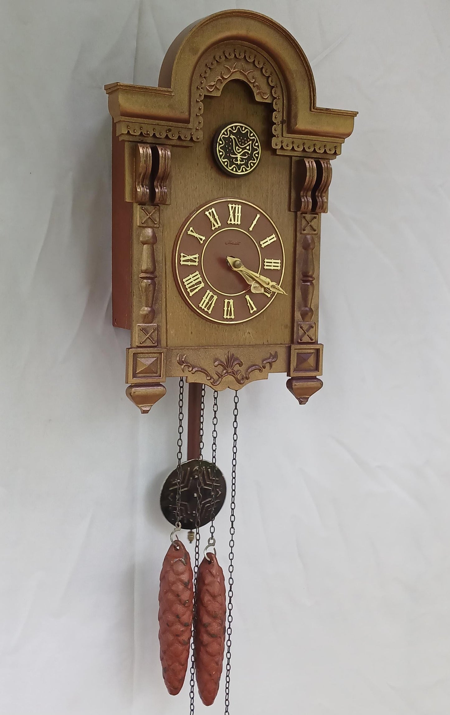 Vintage Cuckoo Clock , Soviet clock, Alarm clock with cuckoo