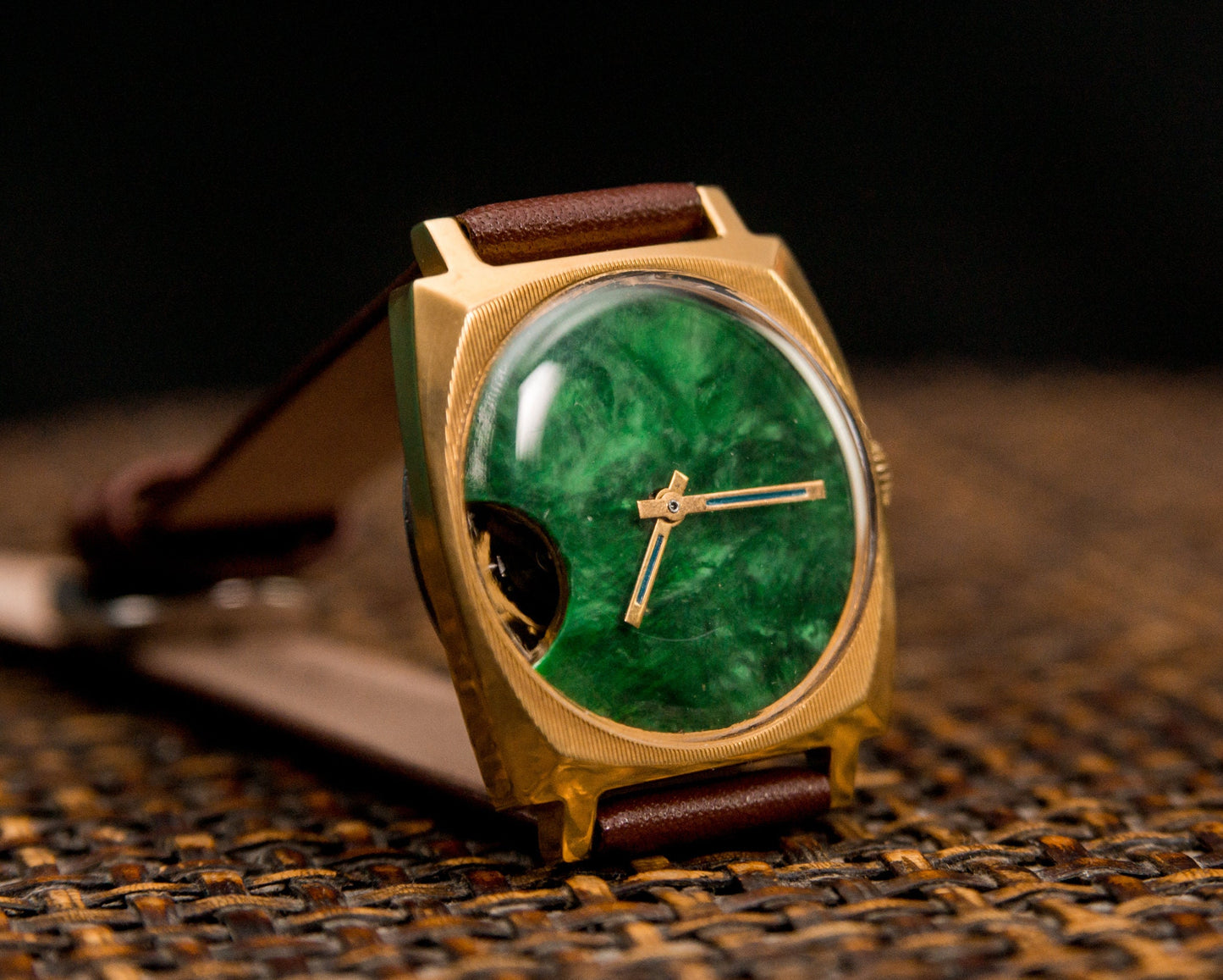 Soviet watch "Pobeda" - Malachite watch - open balance watch