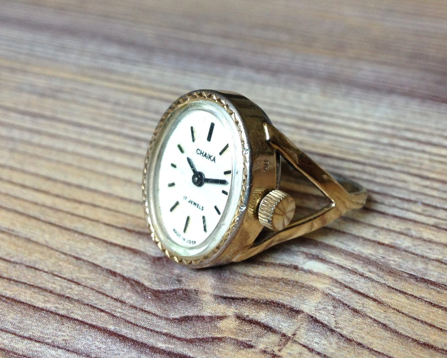 Vintage watch ring ,Gold Ring watch ,Soviet watch ,Russian watch , gold watch , Christmas Gift, Women watch Mechanical watch "Chaika"
