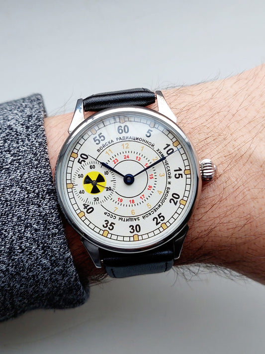 Soviet watch "Molnija"- "Troops of radiation, chemical and biological protection of the USSR", vintage watch
