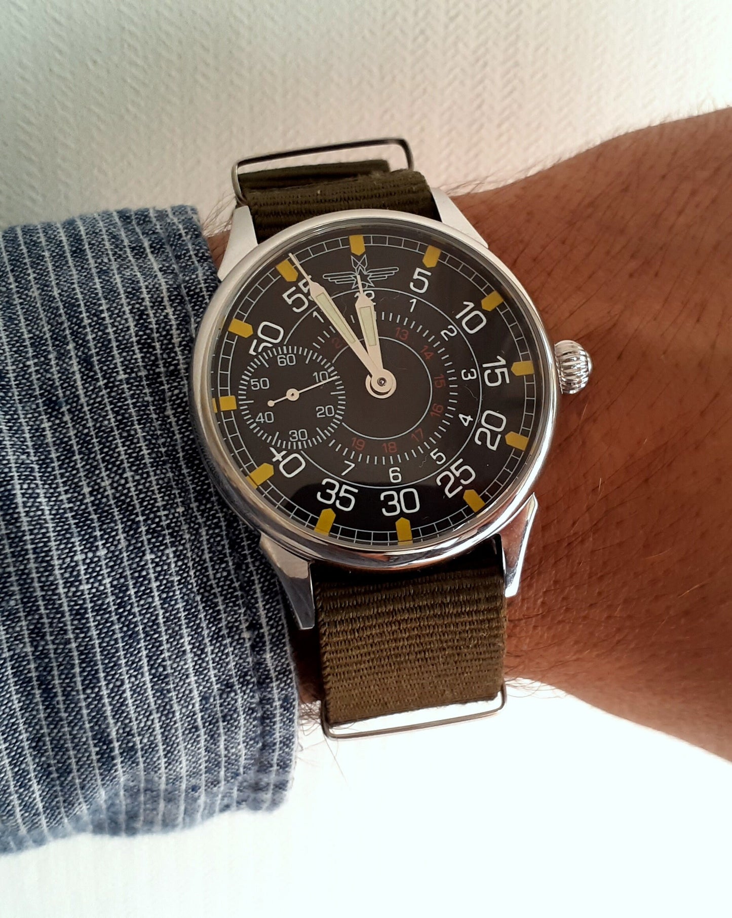 Aviator watch "Molnija" , Soviet watch, Pilot watch