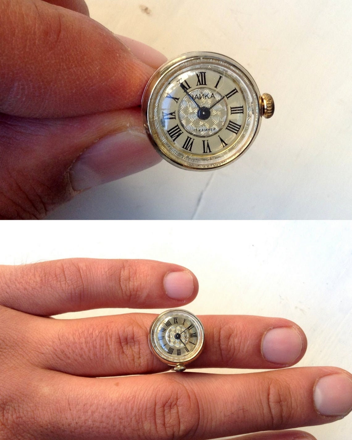 Vintage watch ring "Chaika", ring watch ,Soviet watch, ladies watch montre femme
