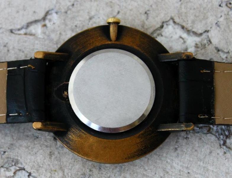 Soviet watch "Seconda" , Big Watch, Mens watch ,Womens watch, Gold plated watch, Ukraine watch, Vintage Watch, Black watch