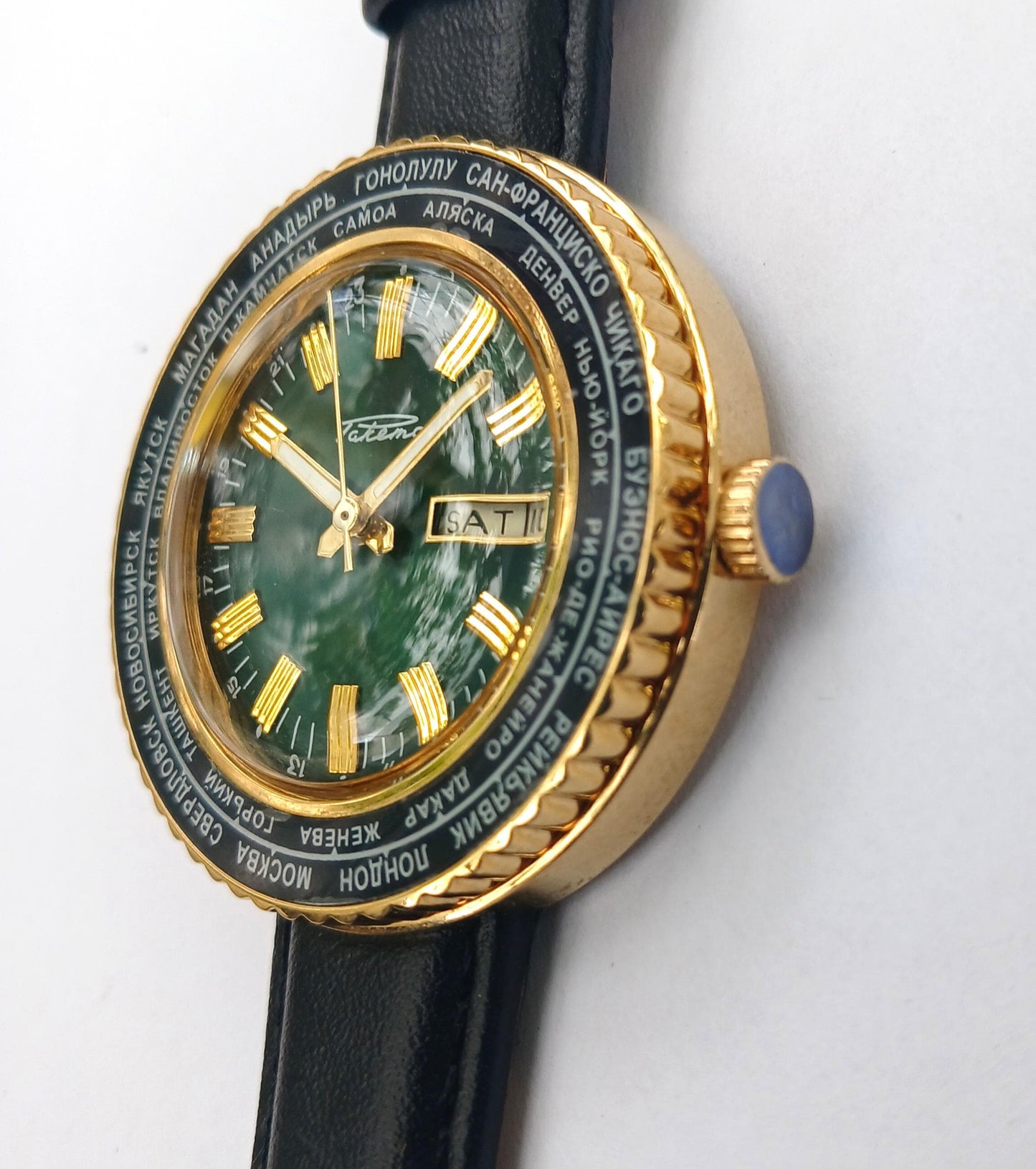 GMT watch, Cities watch, Soviet watch "Raketa" ,Mens watch ,Vintage Watch, Ukraine watch , Mechanical watch