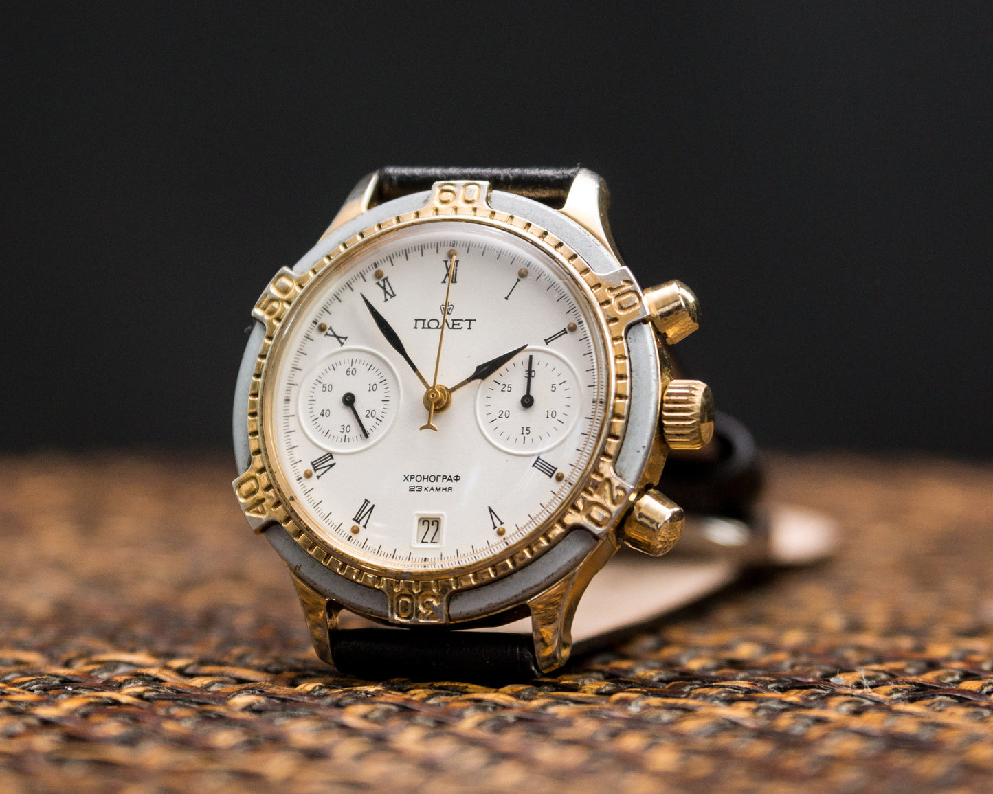 Chronograph "Poljot", Soviet watch Vintage Watch Gilded Watch Ukraine watch Mens watch Mechanical watch watch, air force watch