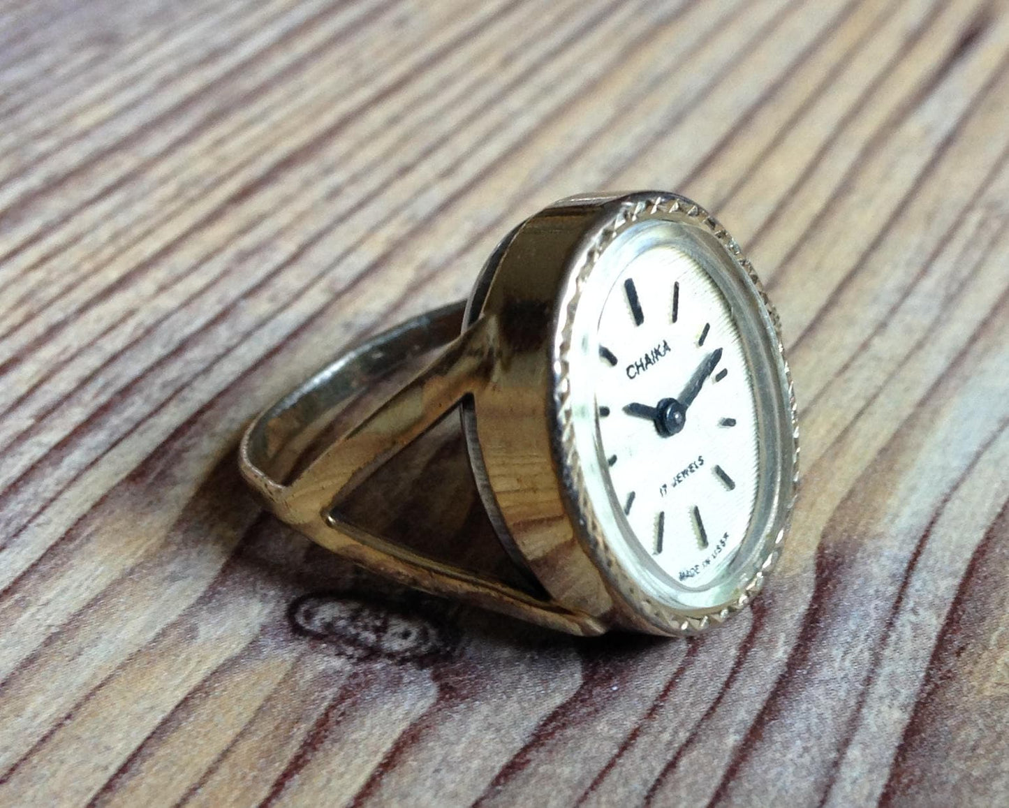 Vintage watch ring ,Gold Ring watch ,Soviet watch ,Russian watch , gold watch , Christmas Gift, Women watch Mechanical watch "Chaika"