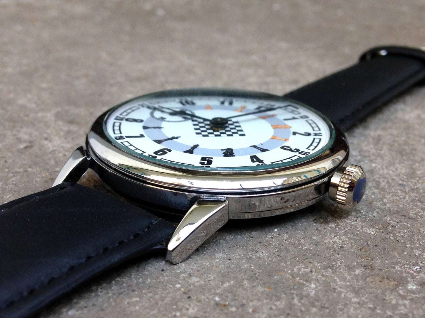 Soviet watch "Molnija"- "Chess", Vintage Watch ,Pocket watch, Russian watch