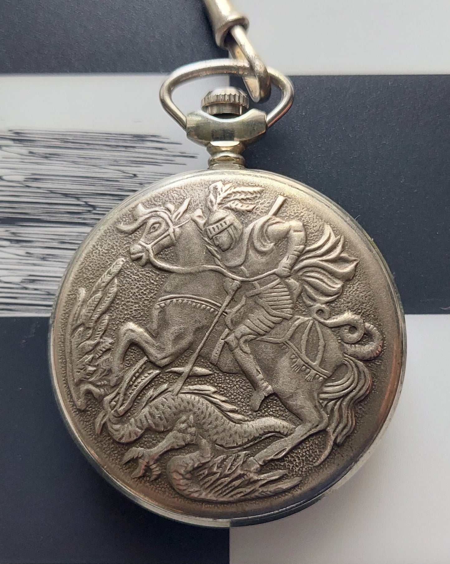 Soviet watch - "Molnija", Saint George and the Two-headed eagle ,vintage pocket watch