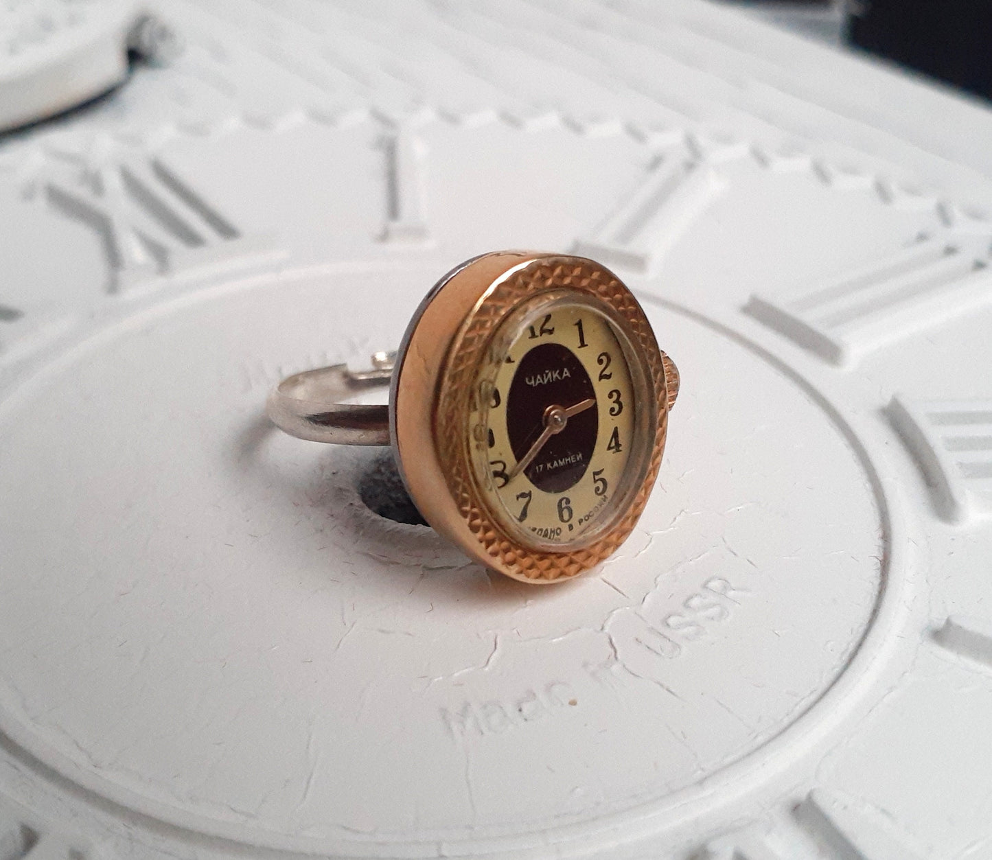Ring watch "Chaika", Vintage ring watch ,Soviet watch, ladies watch montre femme