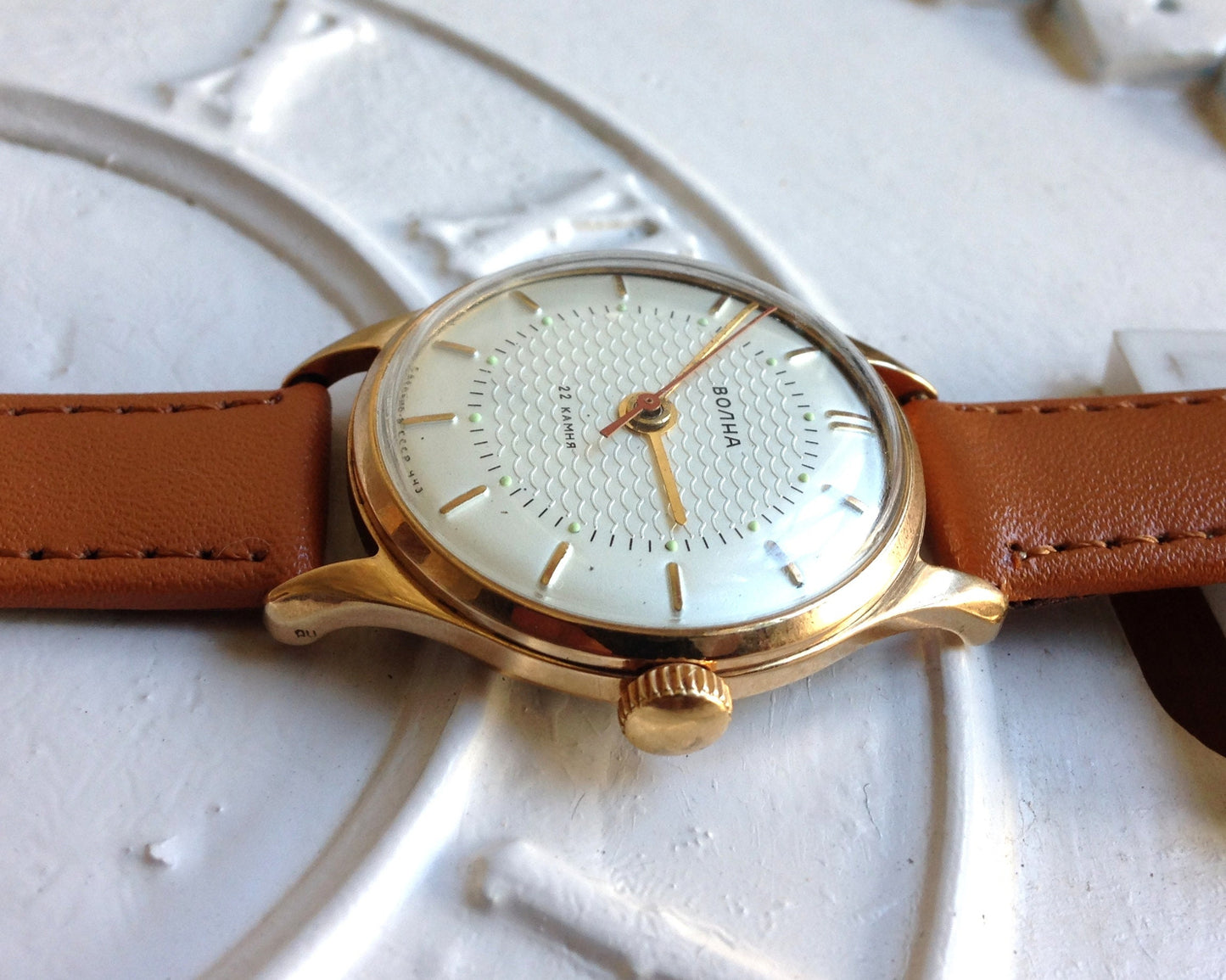 Soviet watch "Wave" ,Men's watch , Vintage Watch , gold watch, classic watch, Ukraine watch